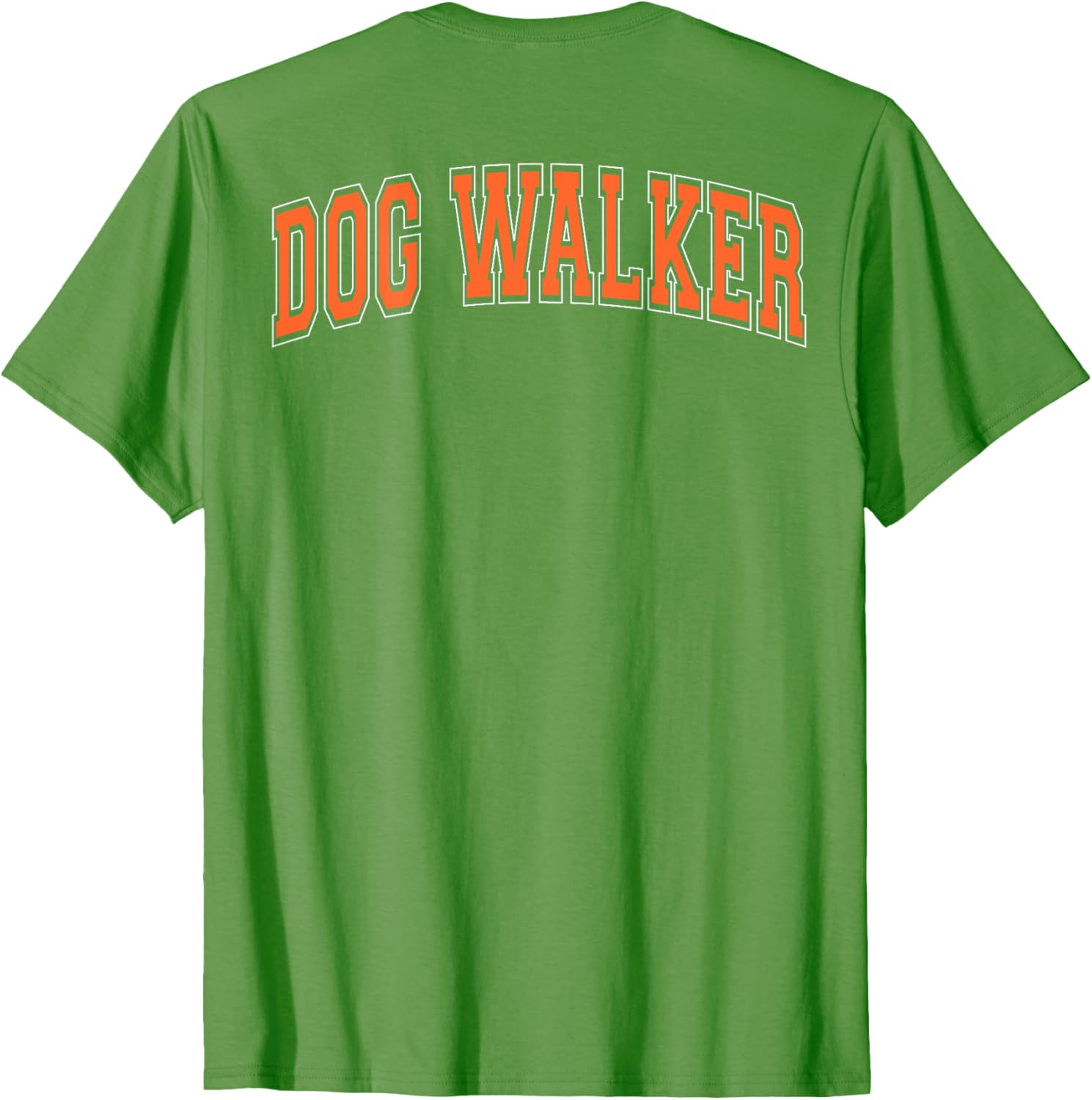 Retro Dog Walker T-Shirt with Arched Orange Letters for Pet Lovers - 9