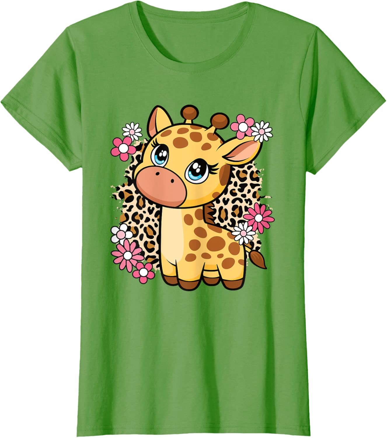 Cute Giraffe Flower T-Shirt for Women, Girls, and Kids - Perfect Gift! - 12