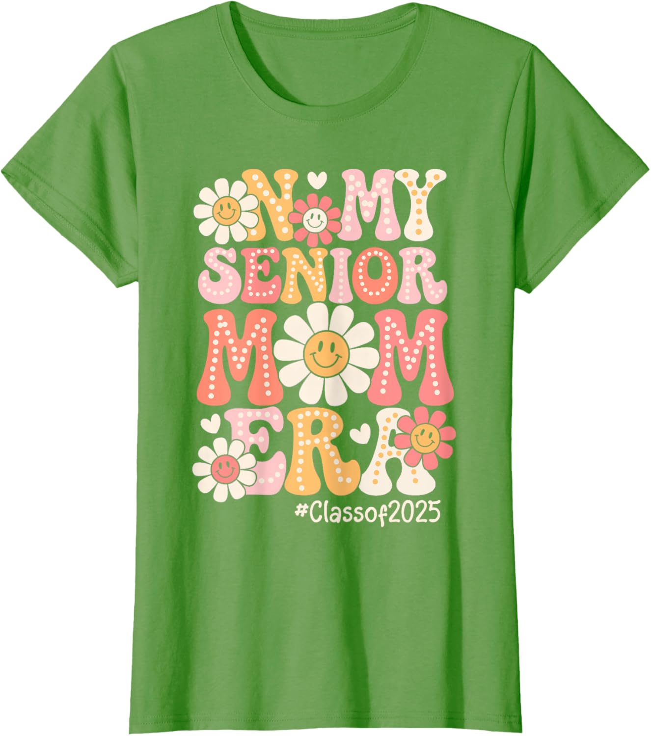Groovy Senior Mom Era Class of 2025 T-Shirt for Proud Moms - 6