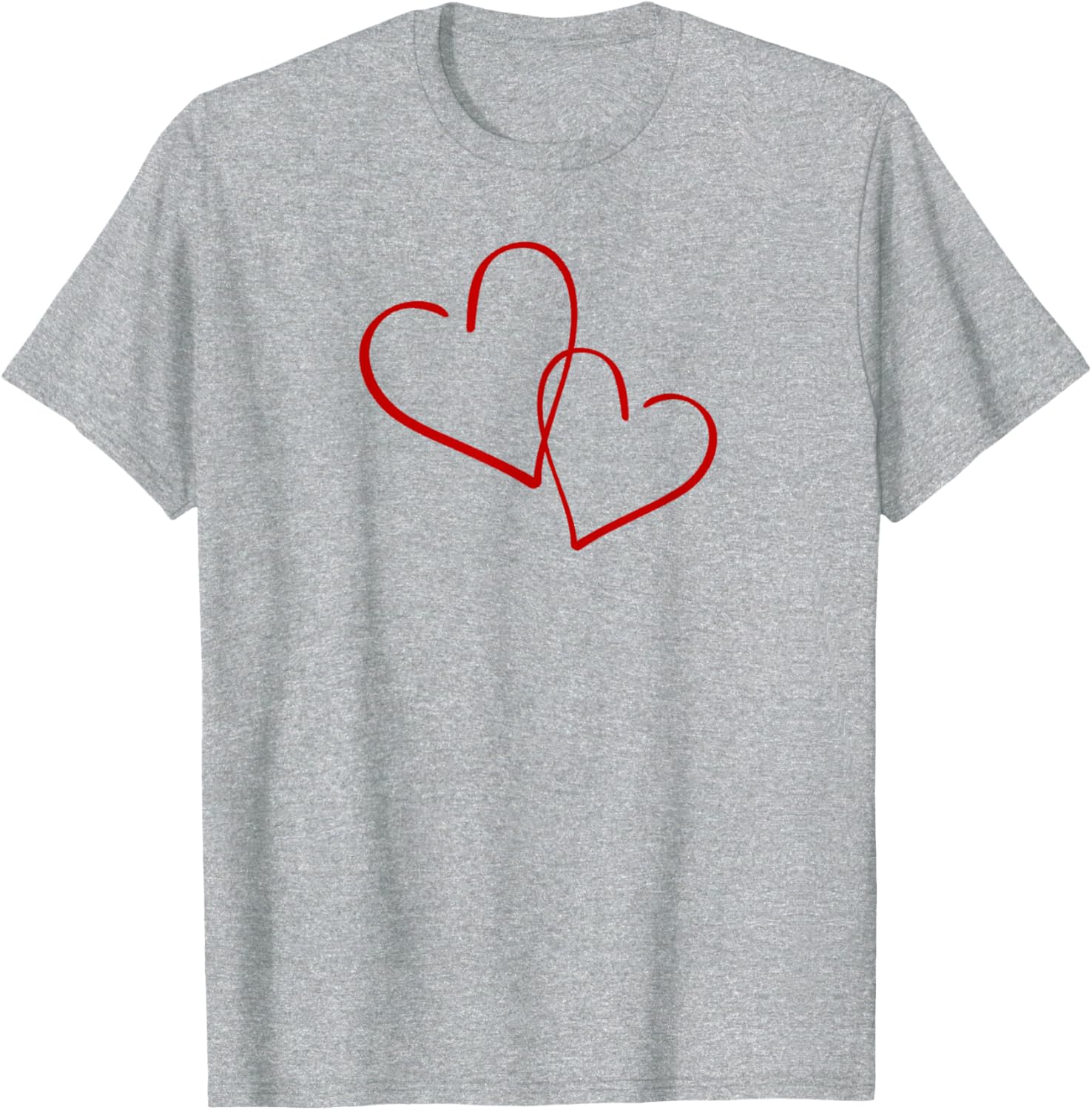 Valentine's Day Red Linked Hearts T-Shirt Perfect for Cupid's Day Celebration - 15