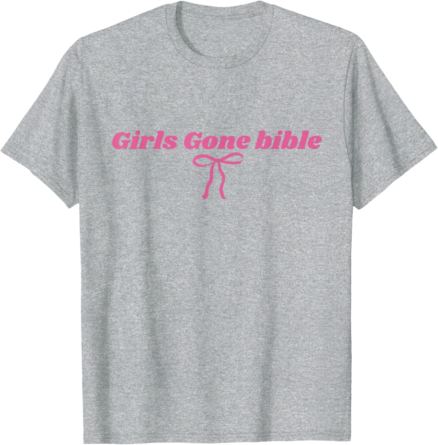 Girls Gone Bible Pink Bow Christian T-Shirt for Women and Girls - 8