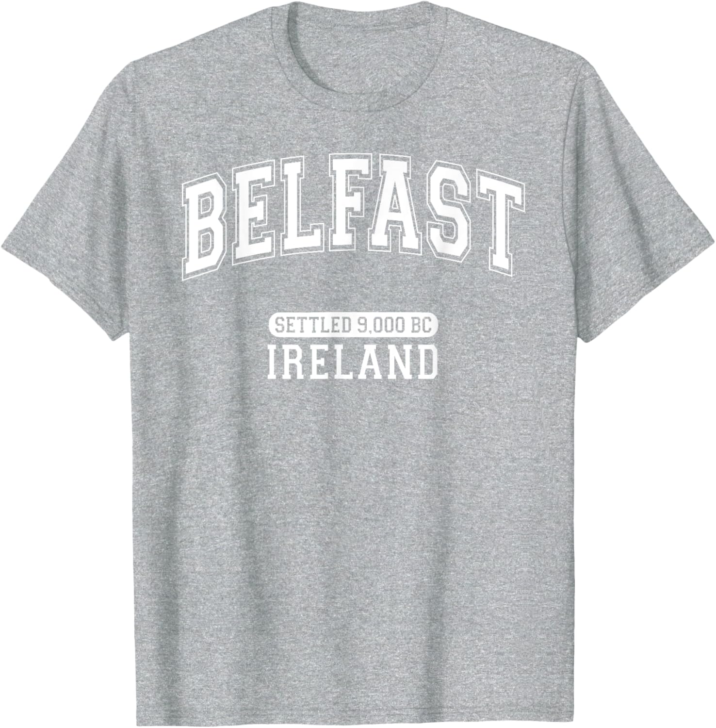 Belfast Ireland Retro T-Shirt with Arched White Letters for History Lovers - 25