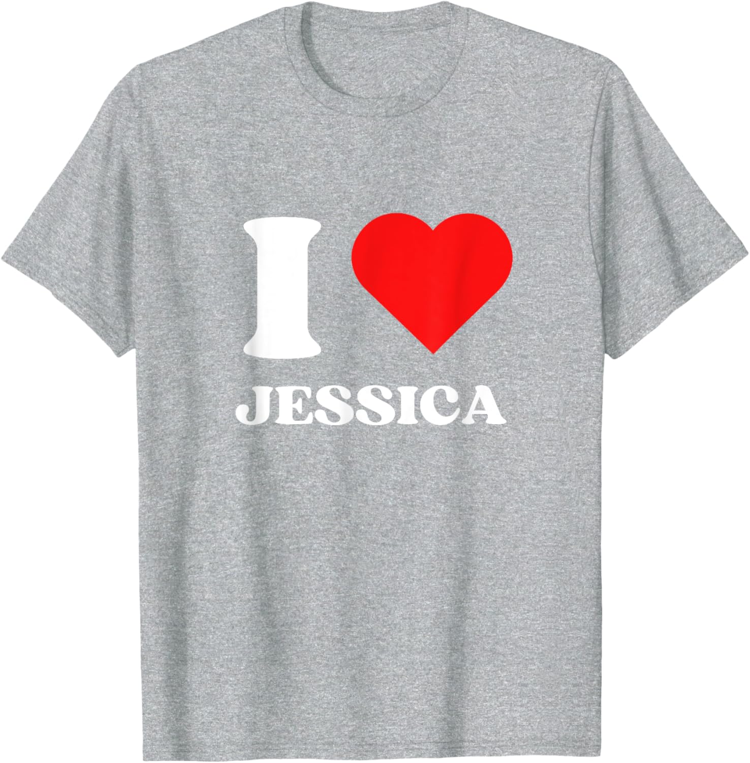 I Love Jessica Y2K Heart Graphic Valentine's Day T-Shirt for Women - 1