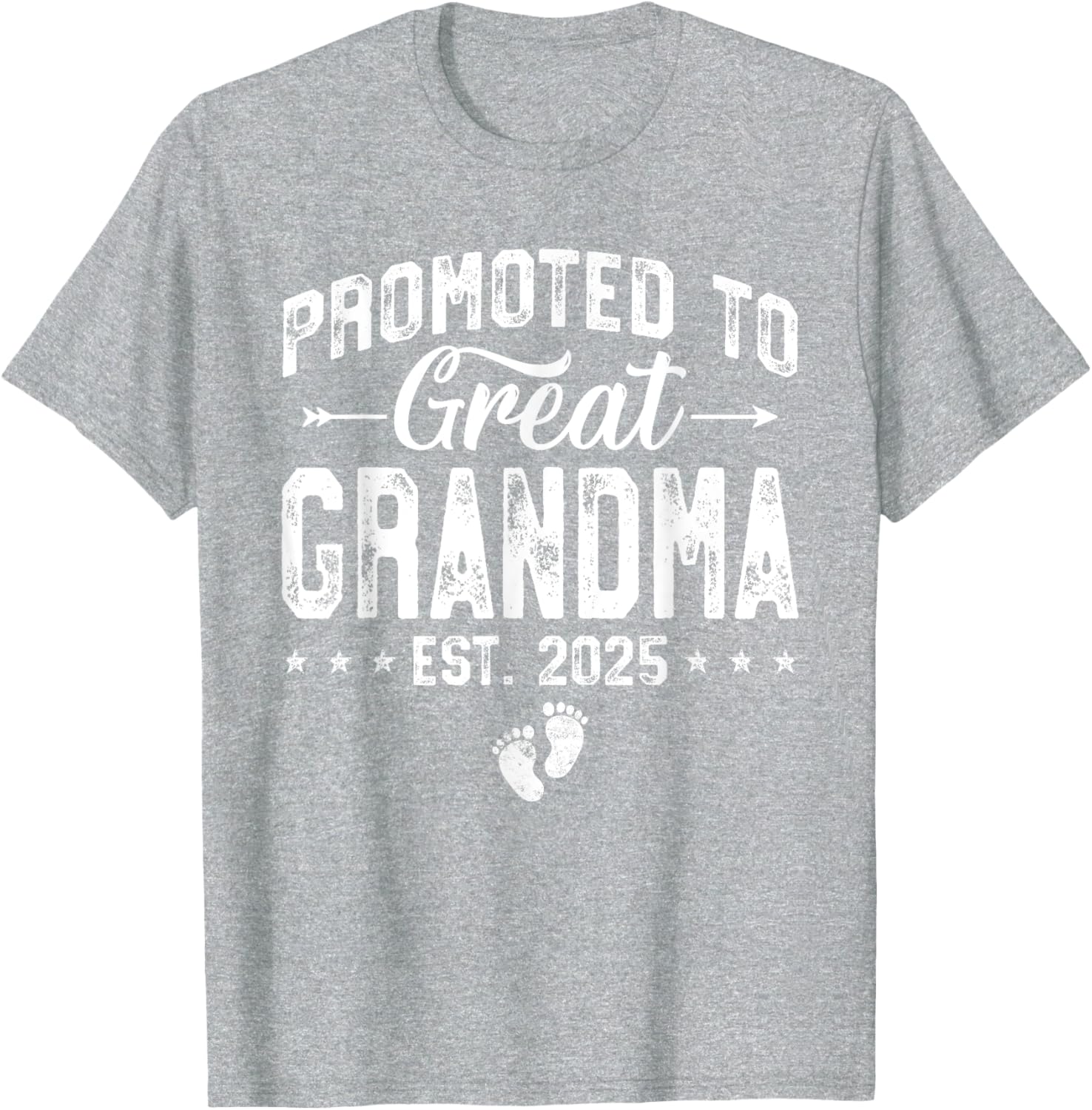Promoted to Great Grandma 2025 Cute T-Shirt for New Grandparents - 4