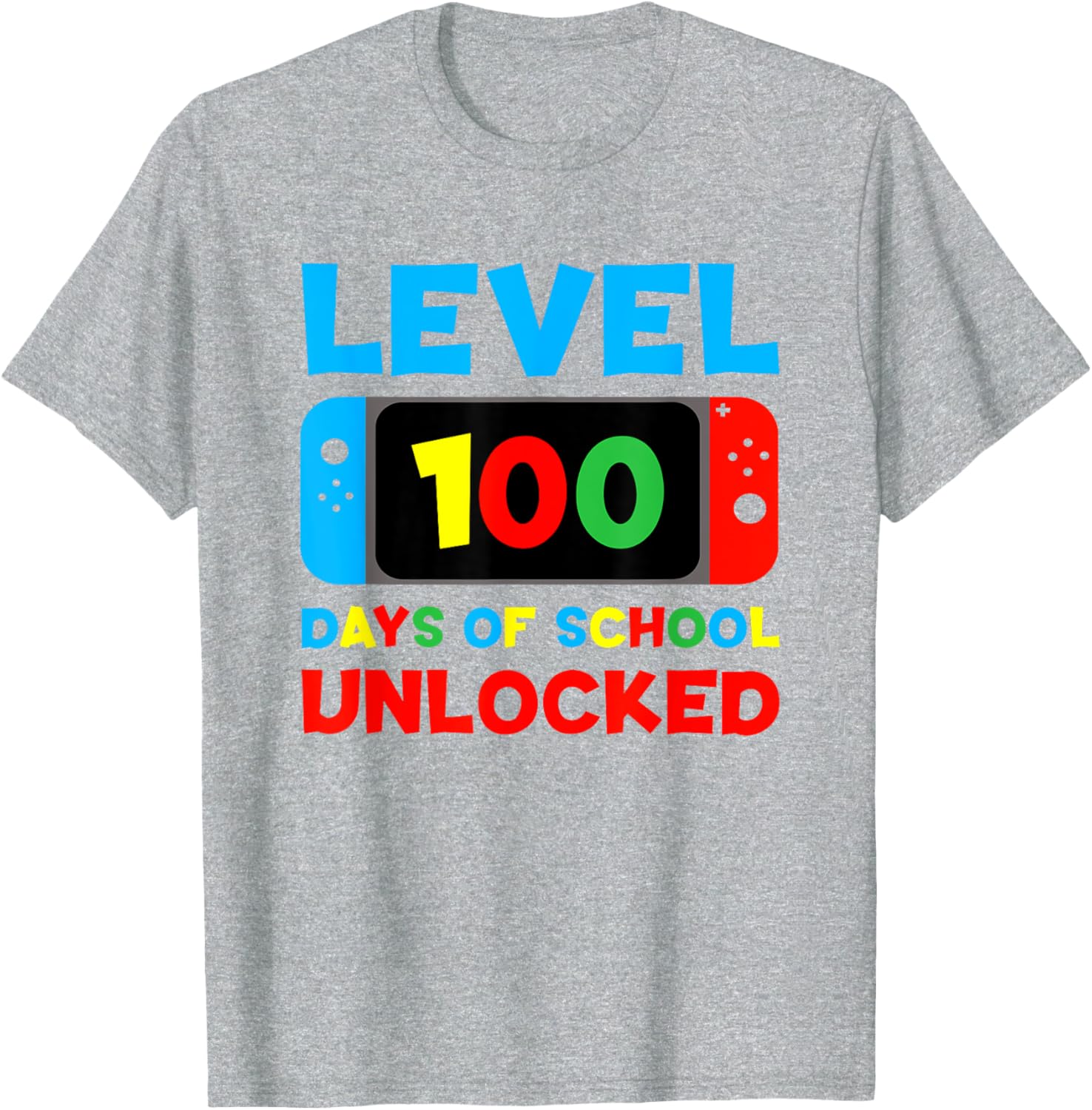 Level 100 Days of School Unlocked T-Shirt for Kids and Teens - 14