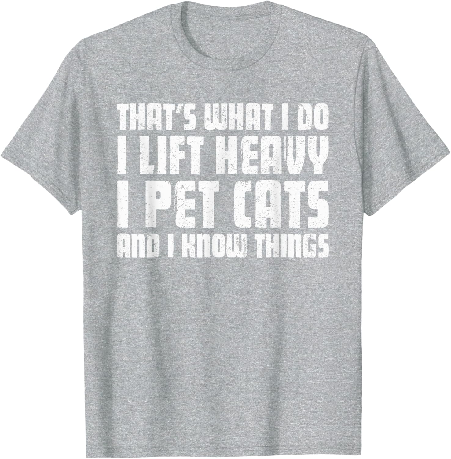 Funny I Lift Heavy I Pet Cats Unisex T-Shirt for Cat Lovers Black Small - 3