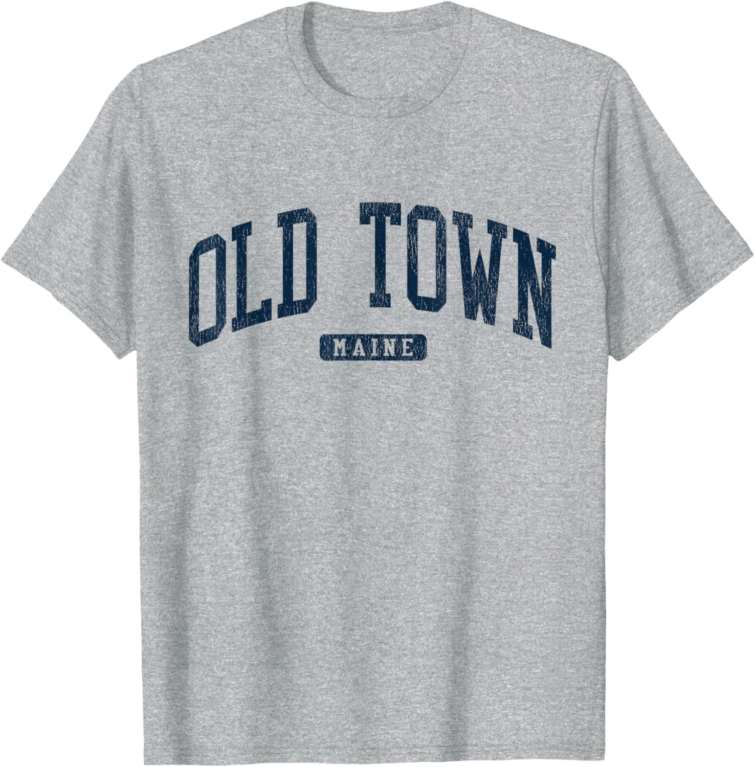 Old Town Maine University Style Blue T-Shirt for College Students - 16