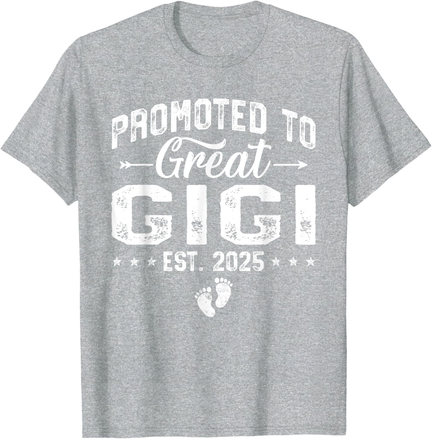 Promoted to Great Gigi 2025 Grandma T-Shirt Gift for New Grandparents - 12