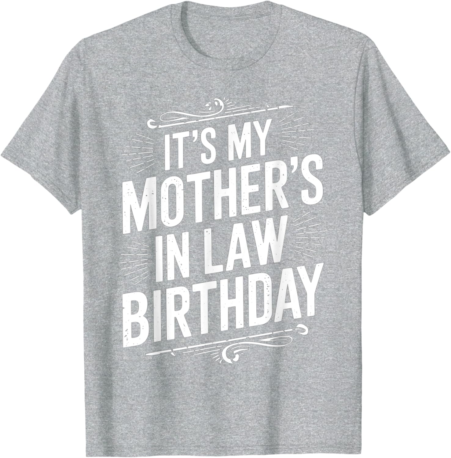 Vintage Distressed It's My Mother-in-Law's Birthday T-Shirt for Men and Kids - 5