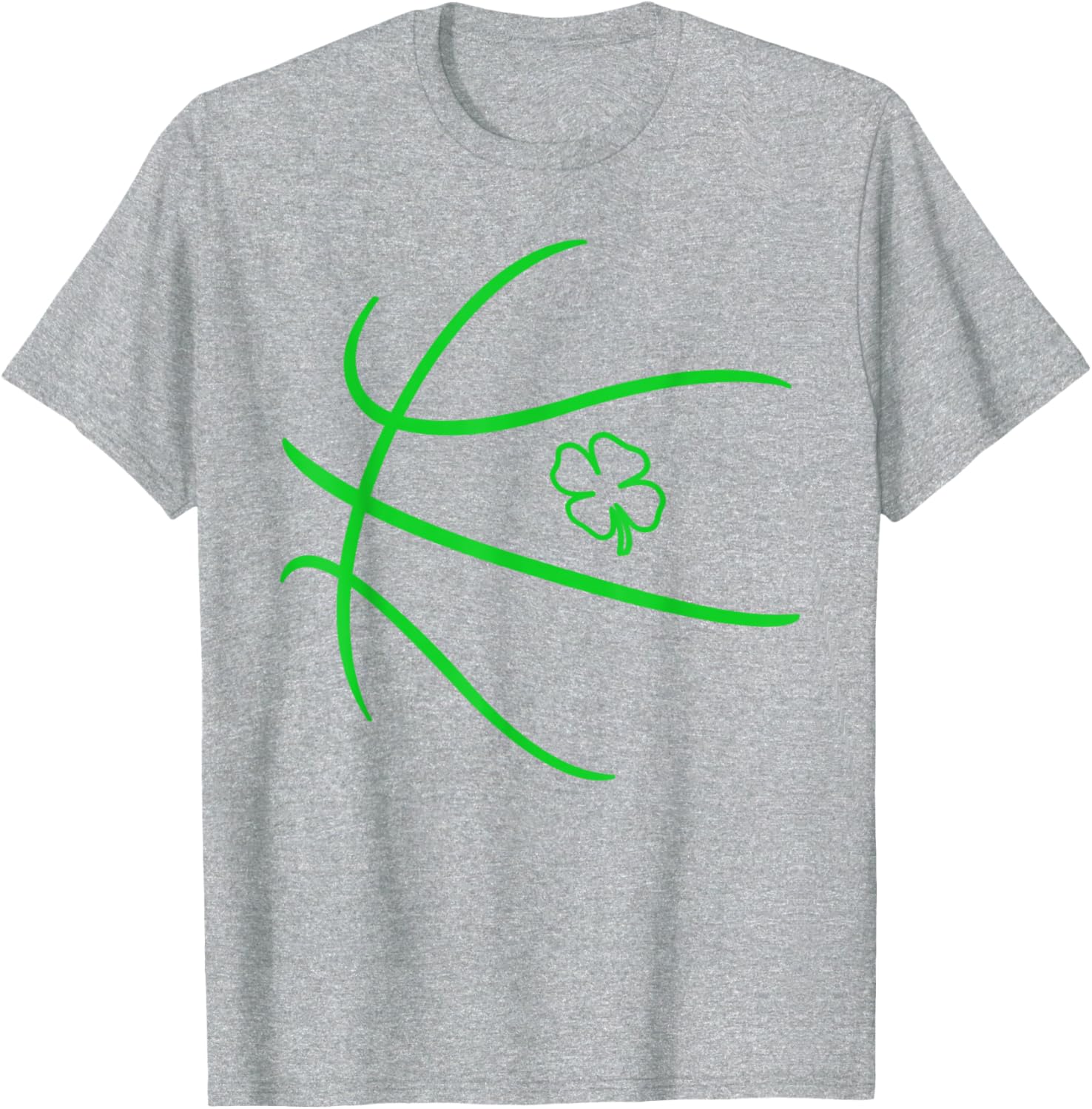 Lucky Shamrock Basketball T-Shirt for Irish Boys and Men on St Patrick's Day - 10