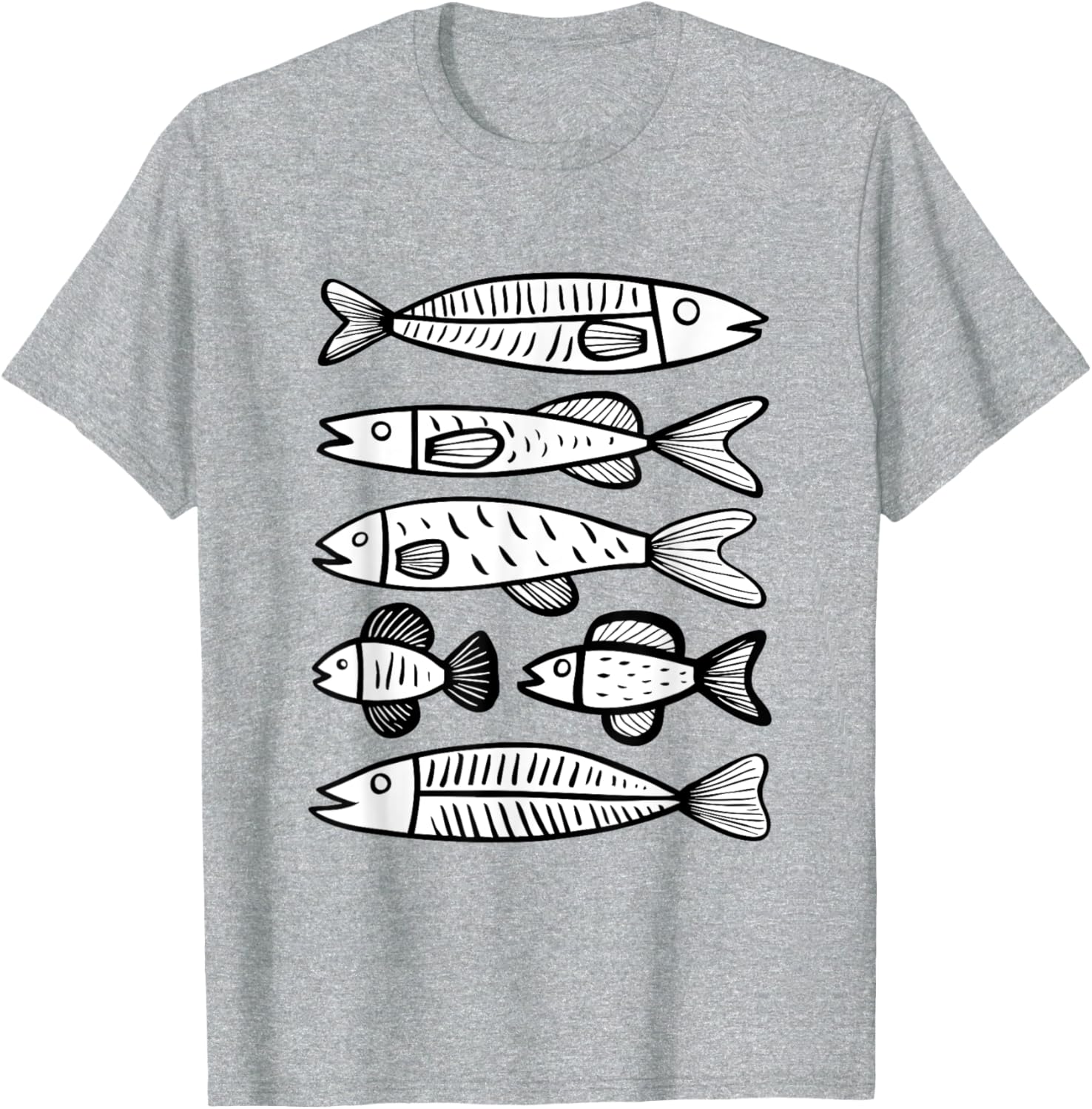 Minimalist Fish Pattern T-Shirt for Ocean Lovers – Stylish and Unique Design - 9