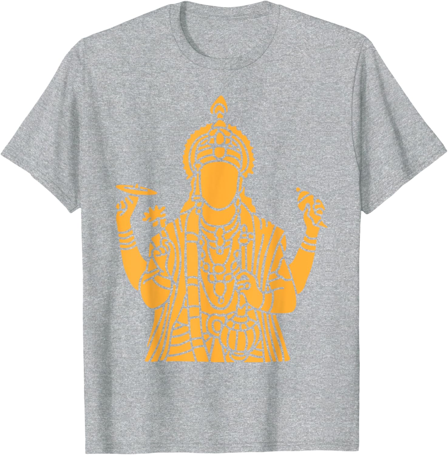 Vishnu Narayana Silhouette T-Shirt for Divine Pooja and Spiritual Wear - 13