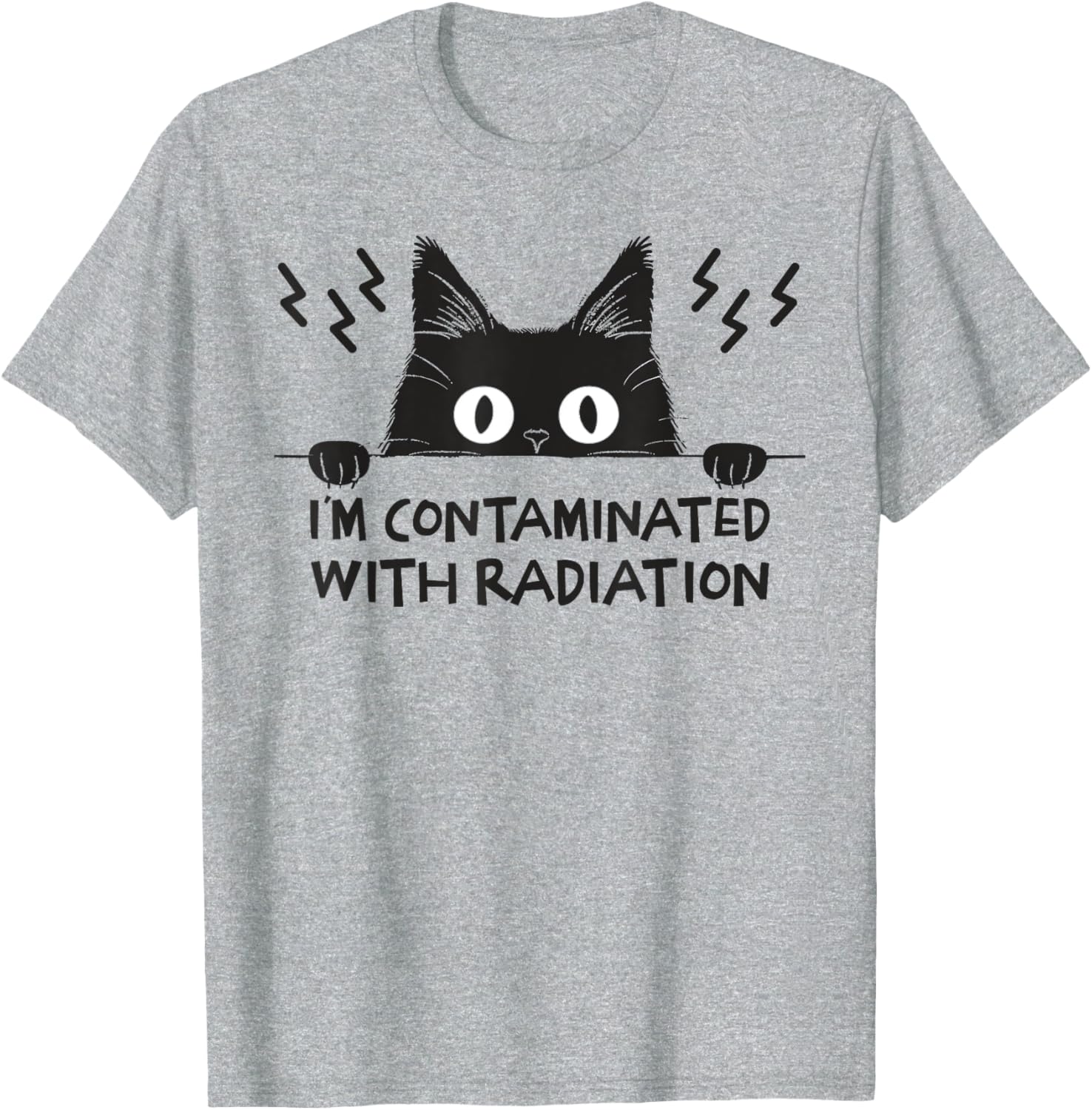 Radiation Contaminated Japanese Cat Meme T-Shirt for Cat Lovers - 11