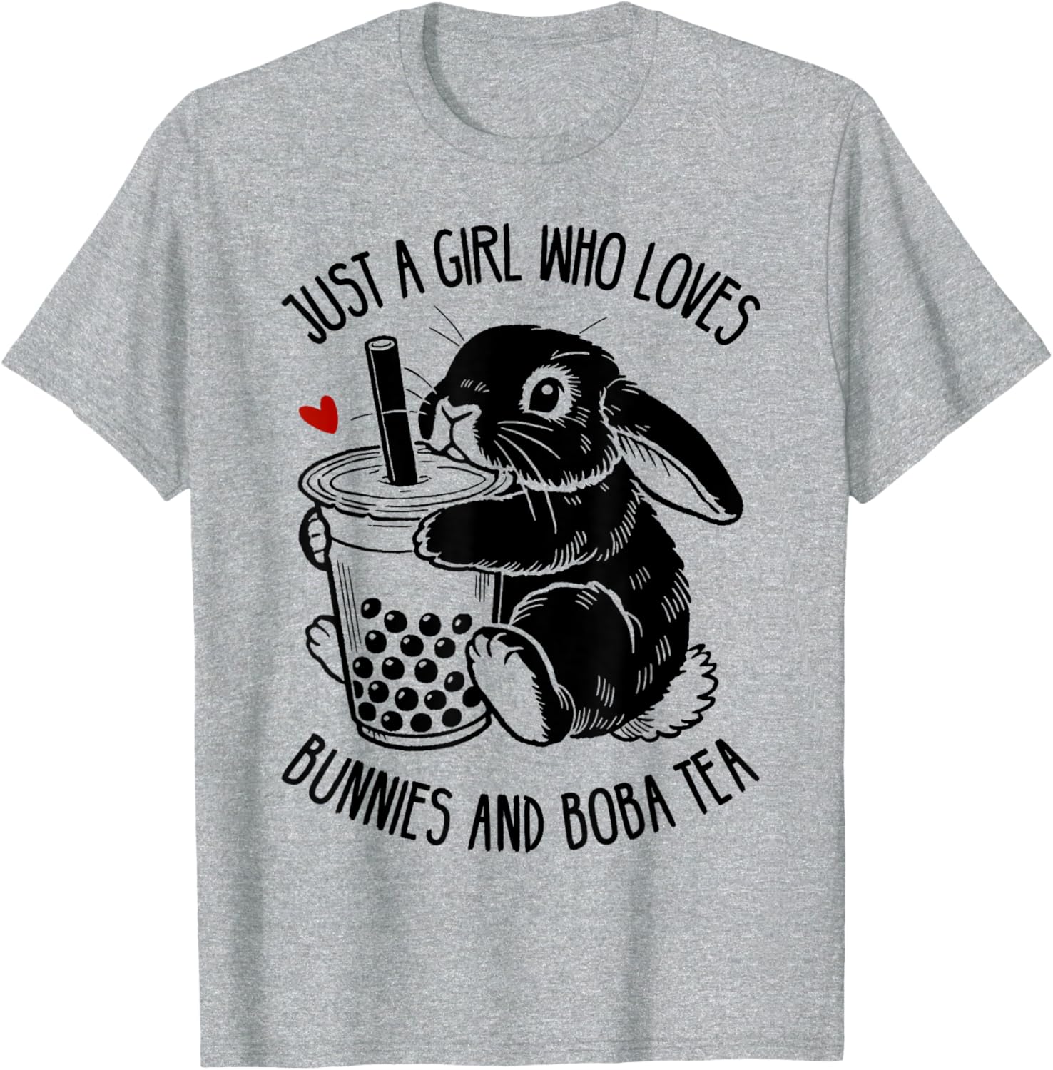 Just A Girl Who Loves Bunnies and Boba Tea Holland Lop T-Shirt - 10