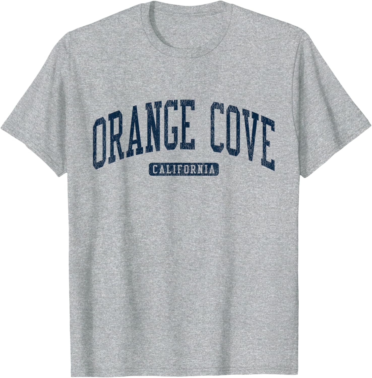 Orange Cove California College Style Blue T-Shirt for Students and Alumni - 5