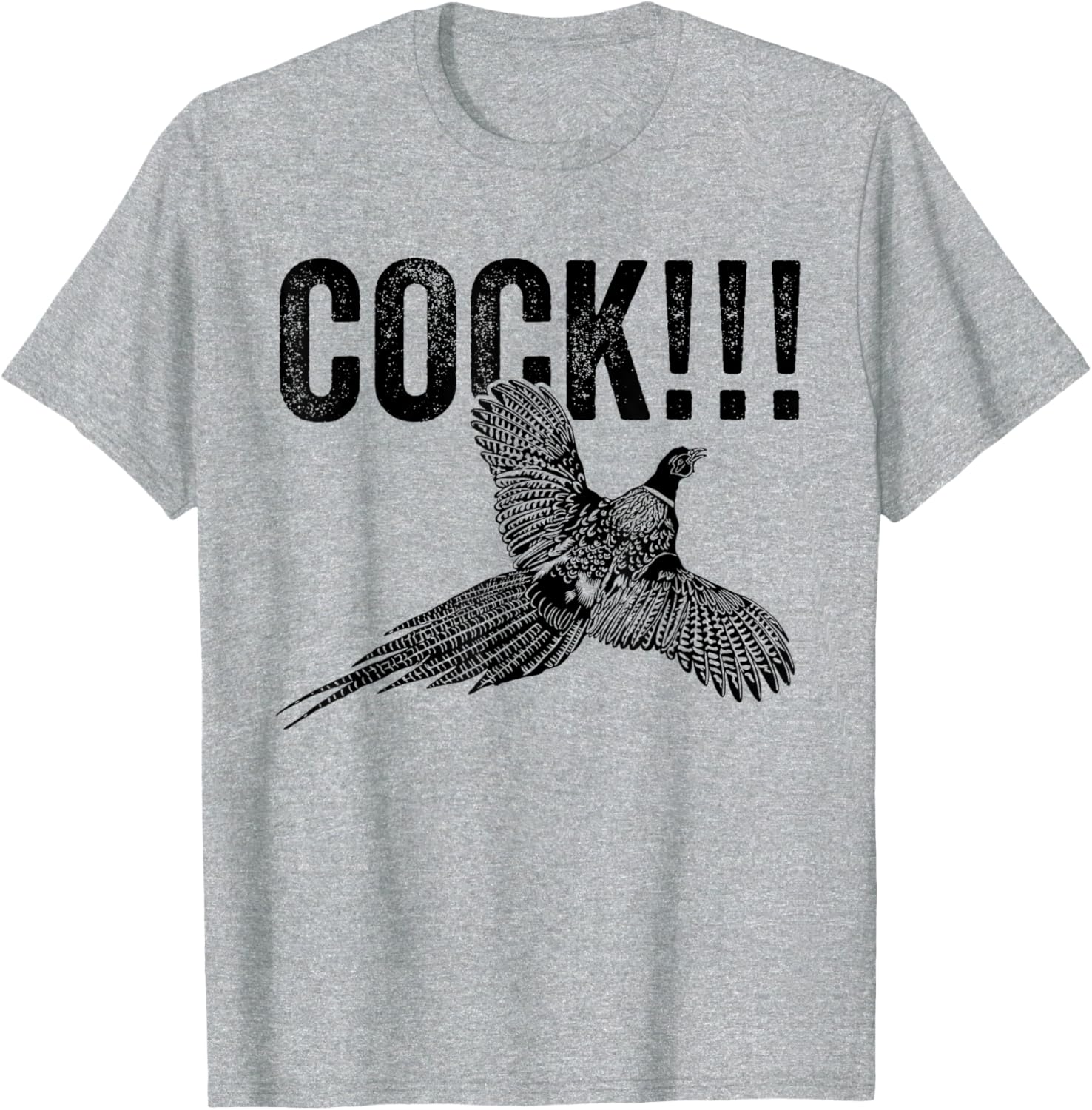 Funny Men's Cock Pheasant Hunting T-Shirt for Upland Hunters - 3