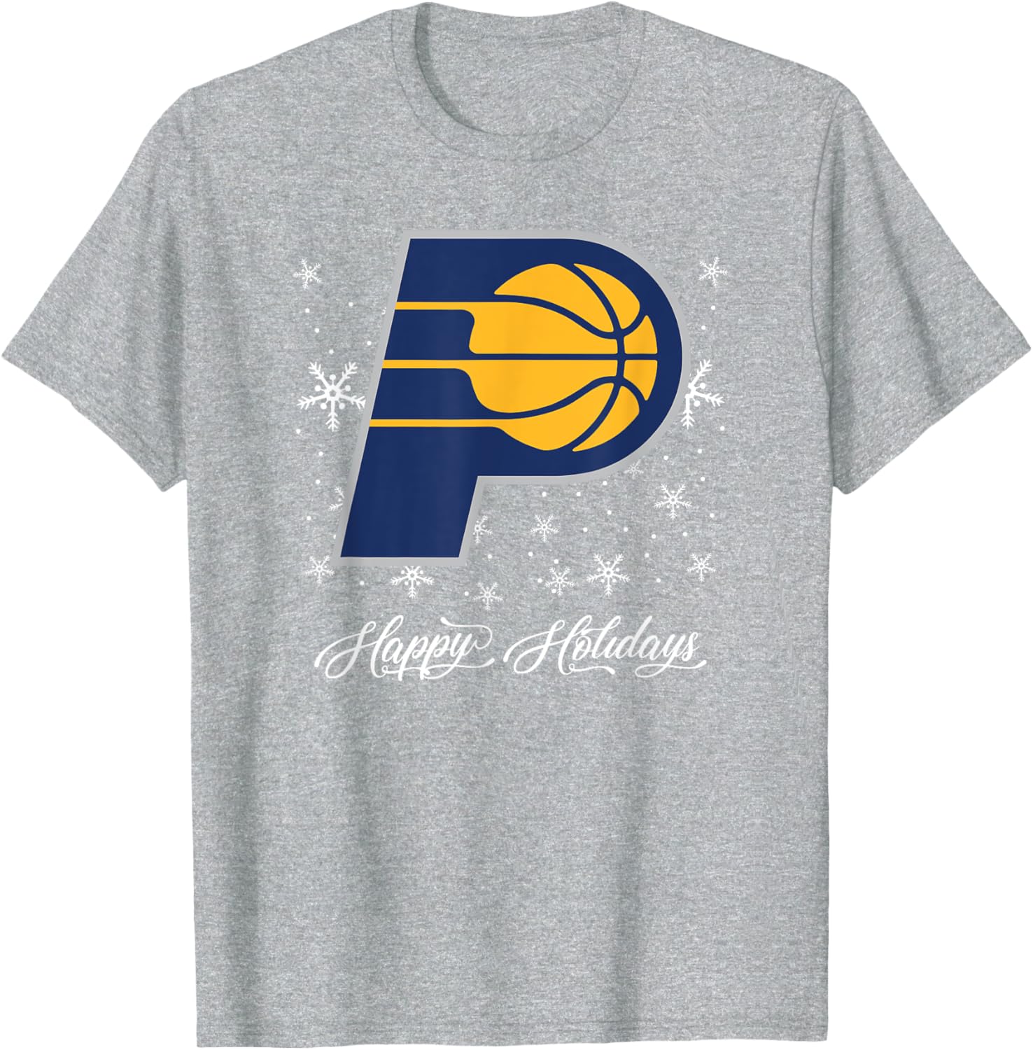 Mens Indiana Pacers Wintry Wishes T-Shirt for Sports Fans and Outdoors - 2