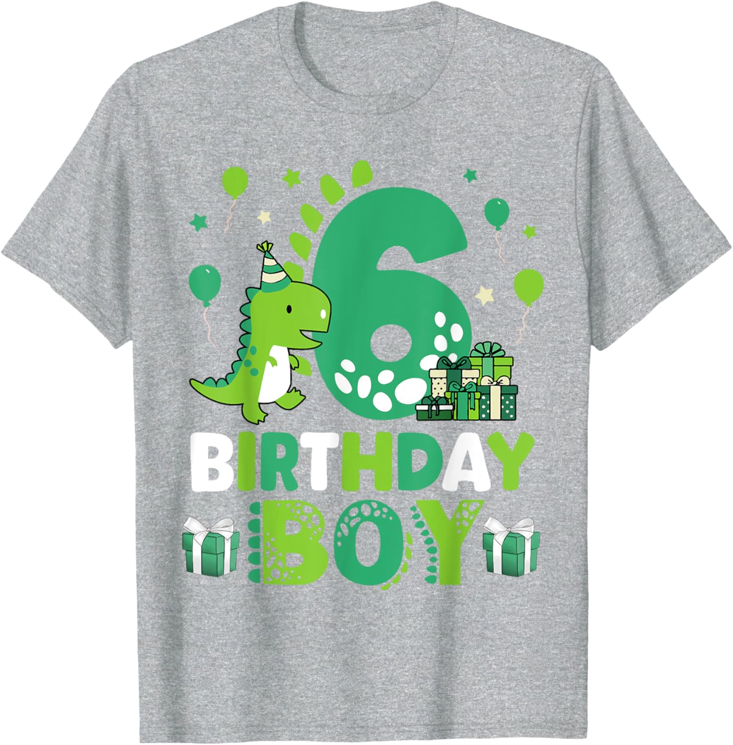 Adorable T Rex Dinosaur Shirt for Boys 6th Birthday Celebration - 7