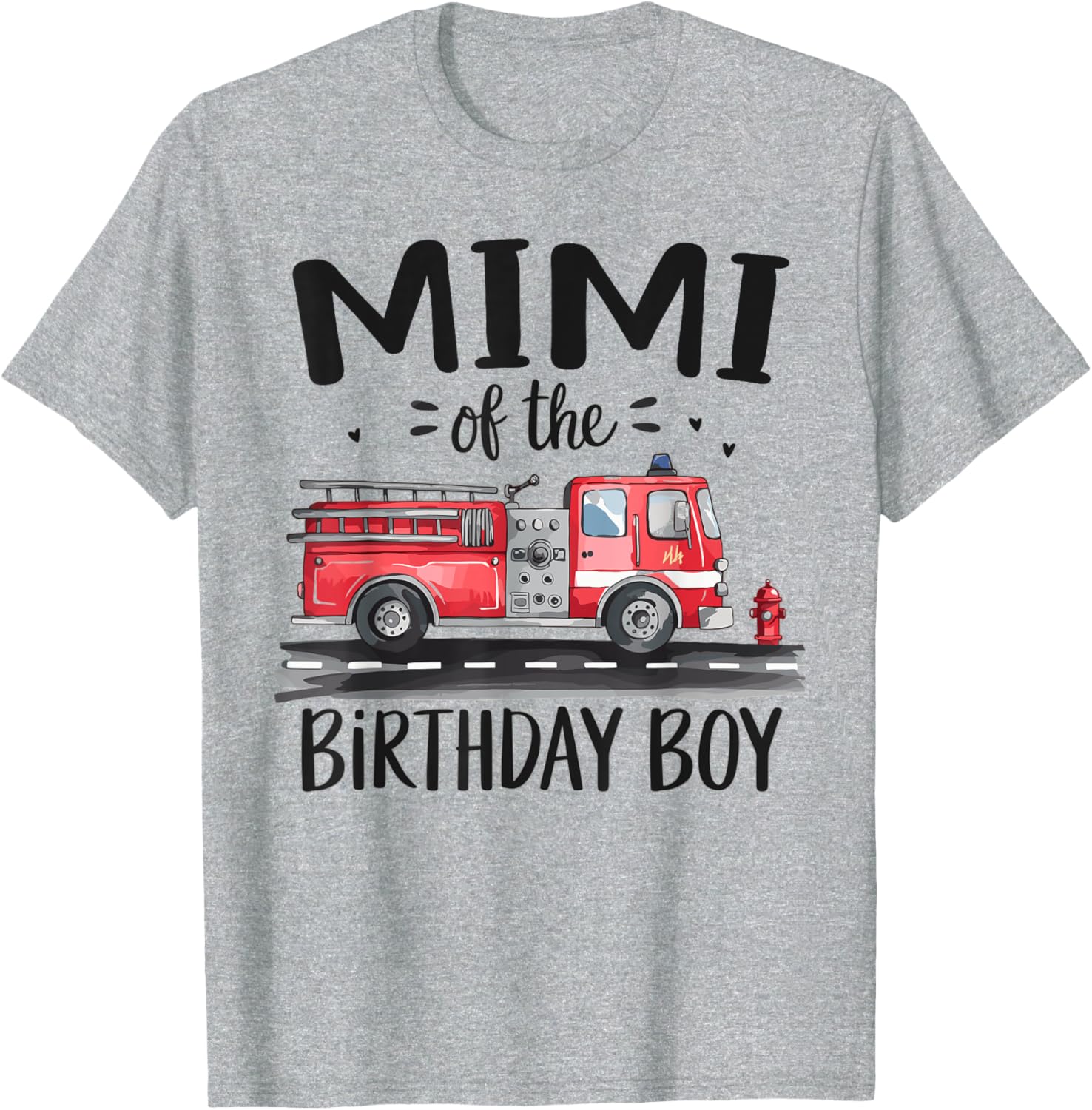 Mimi of the Birthday Boy Fire Truck T-Shirt for Grandma's Celebration - 6