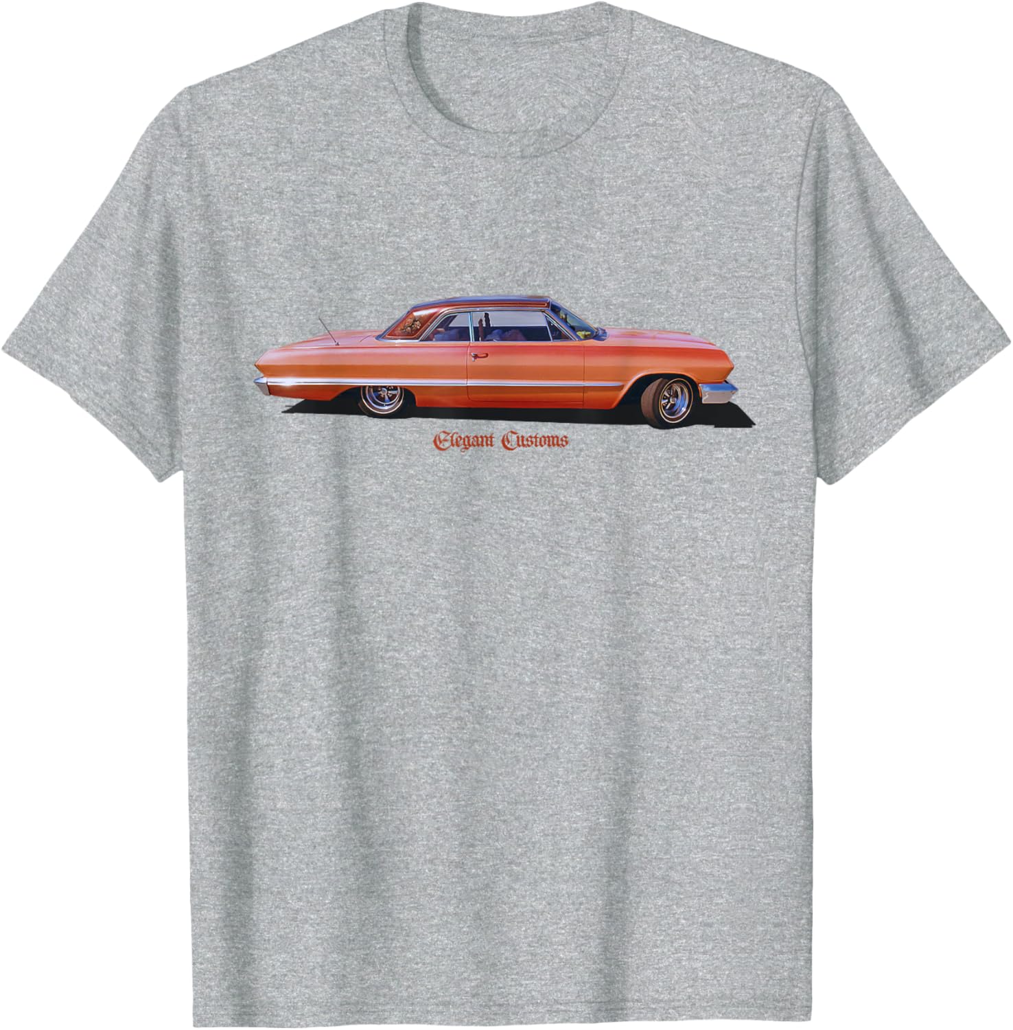 1963 Impala Tangerine Dream Low Rider Kustom T-Shirt for Car Lovers - 3