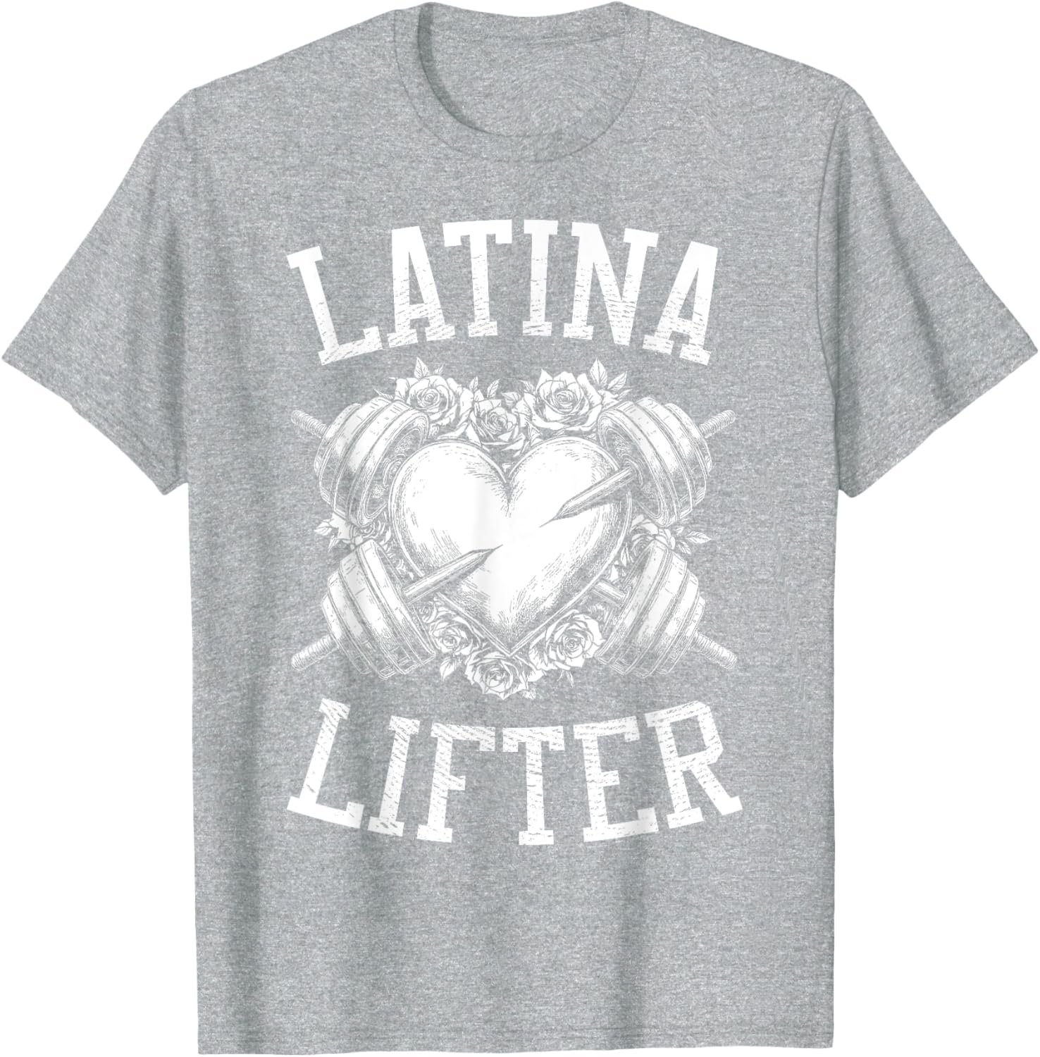 Latina Lifter Heart Fitness T-Shirt for Hispanic Gym Lovers - 3