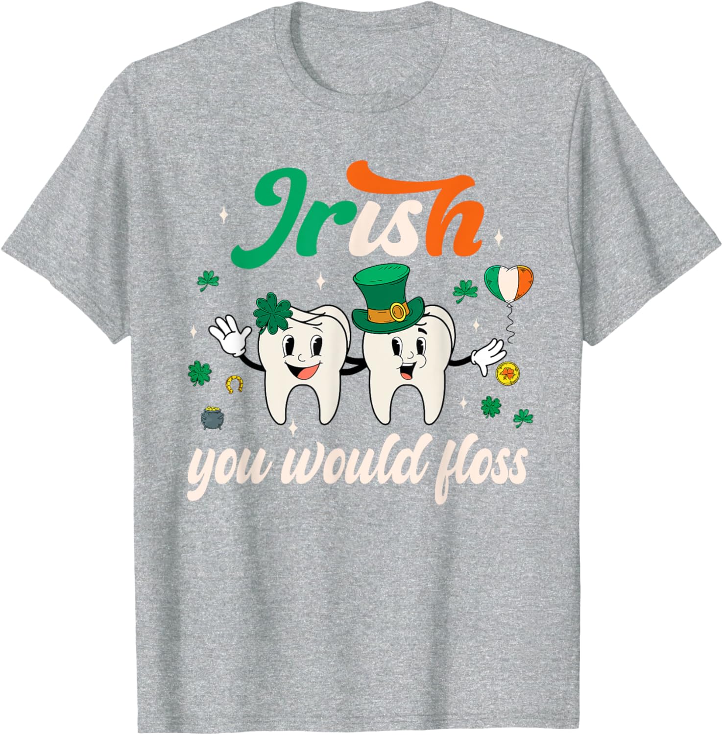 Retro Groovy Irish Dentist Tooth Patrick's T-Shirt for Fun Dental Style - 19