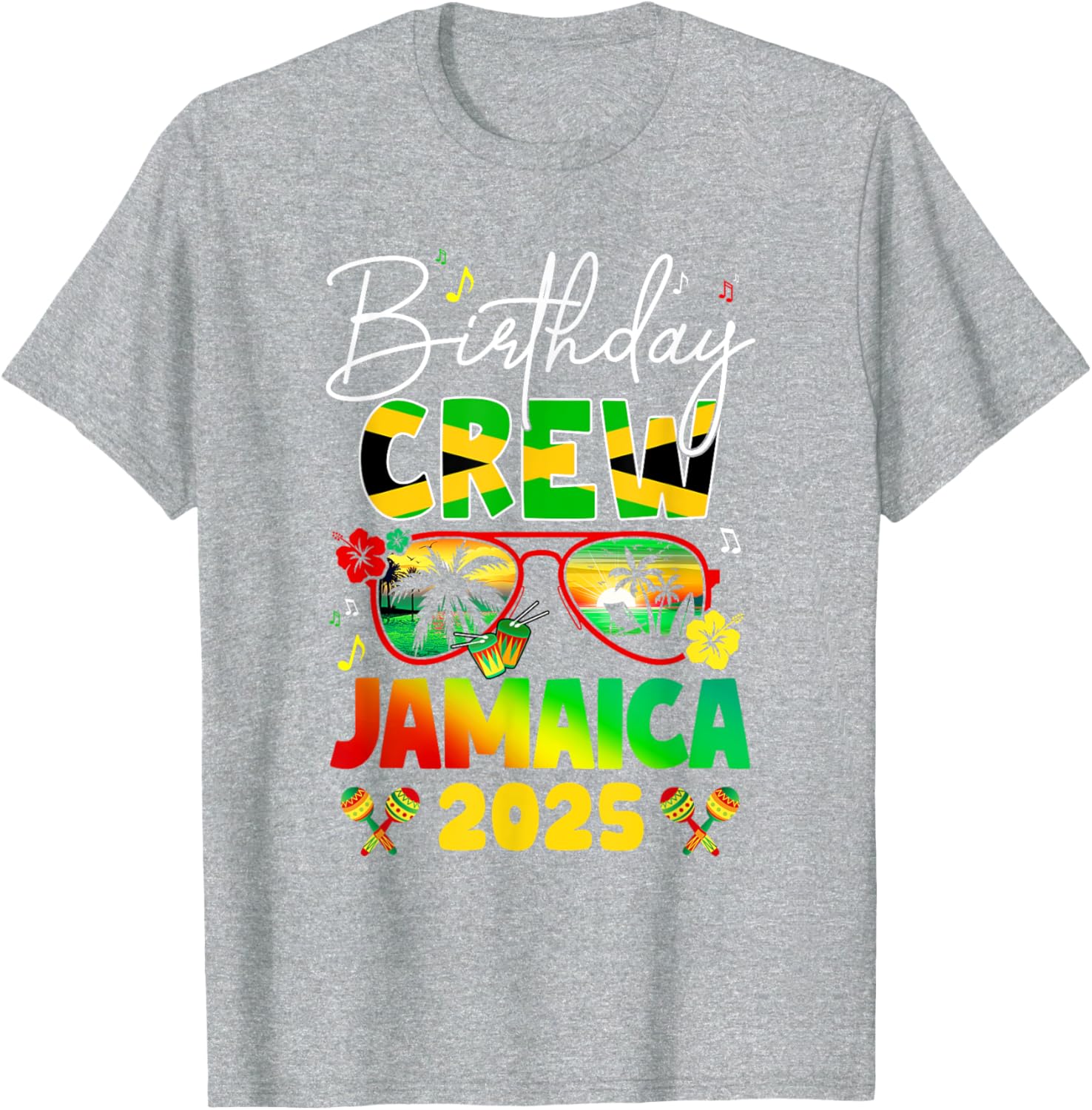 Birthday Crew Jamaica 2025 Birthday Girl Matching T-Shirt for Fun Parties - 25