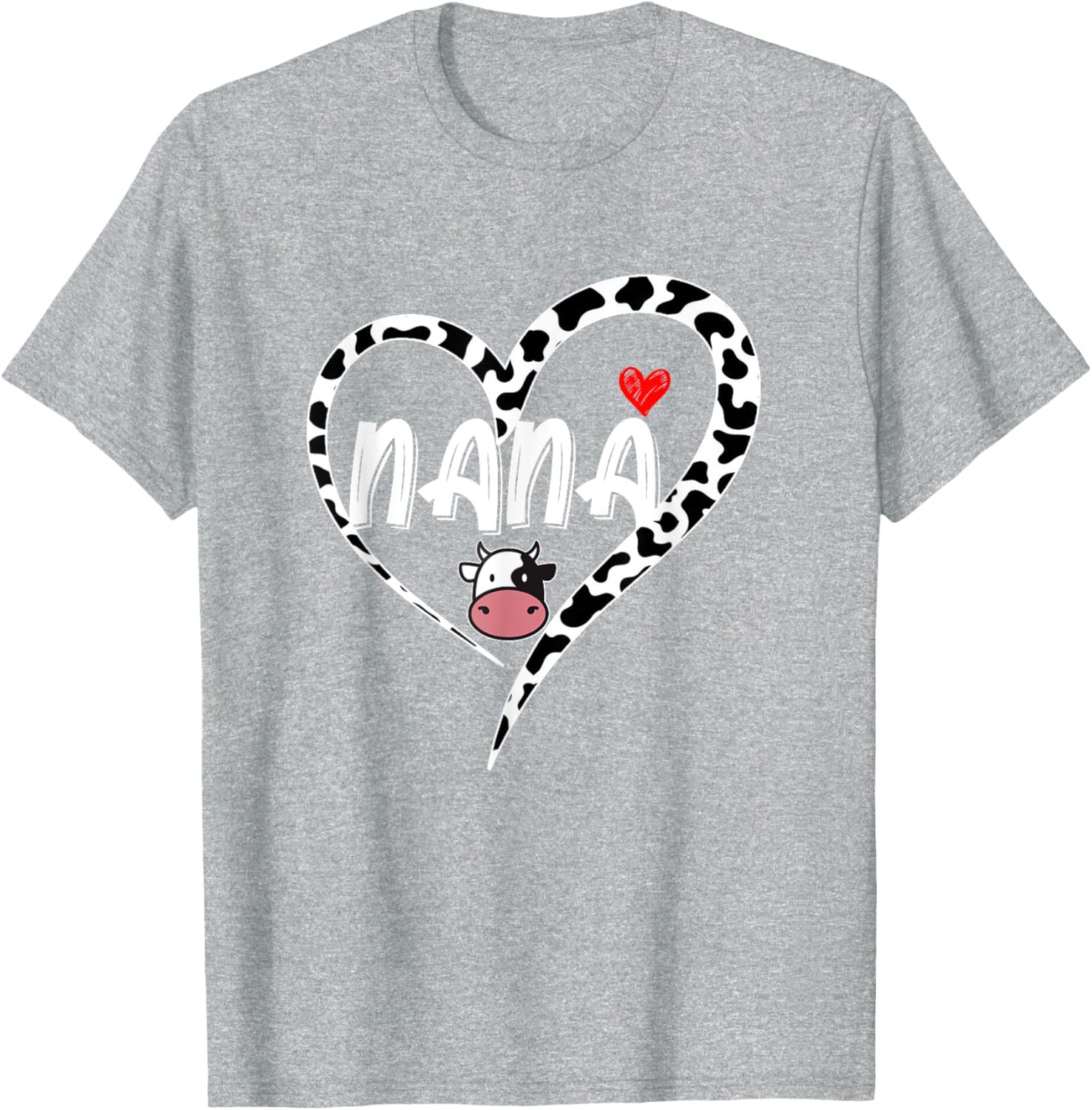 Nana Cow Print Heart T-Shirt Perfect for Mother's Day Gifts - 11