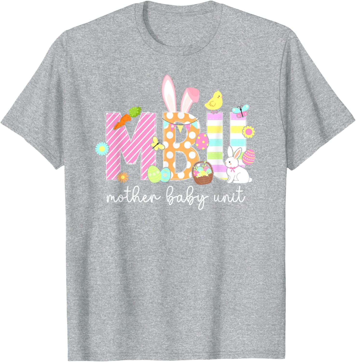 Easter Bunny T-Shirt for Nurses - Cute Mother Baby Unit Design - 10
