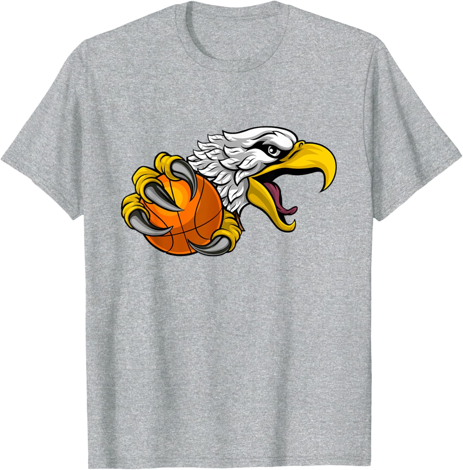 Eagle Hawk Basketball Cartoon Character T-Shirt for Fun Sports Fans - 18