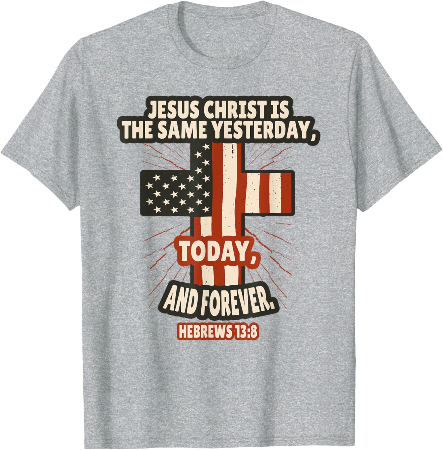 Hebrews 13:8 Inspirational Bible Verse T-Shirt for Faith-Filled Style - 23