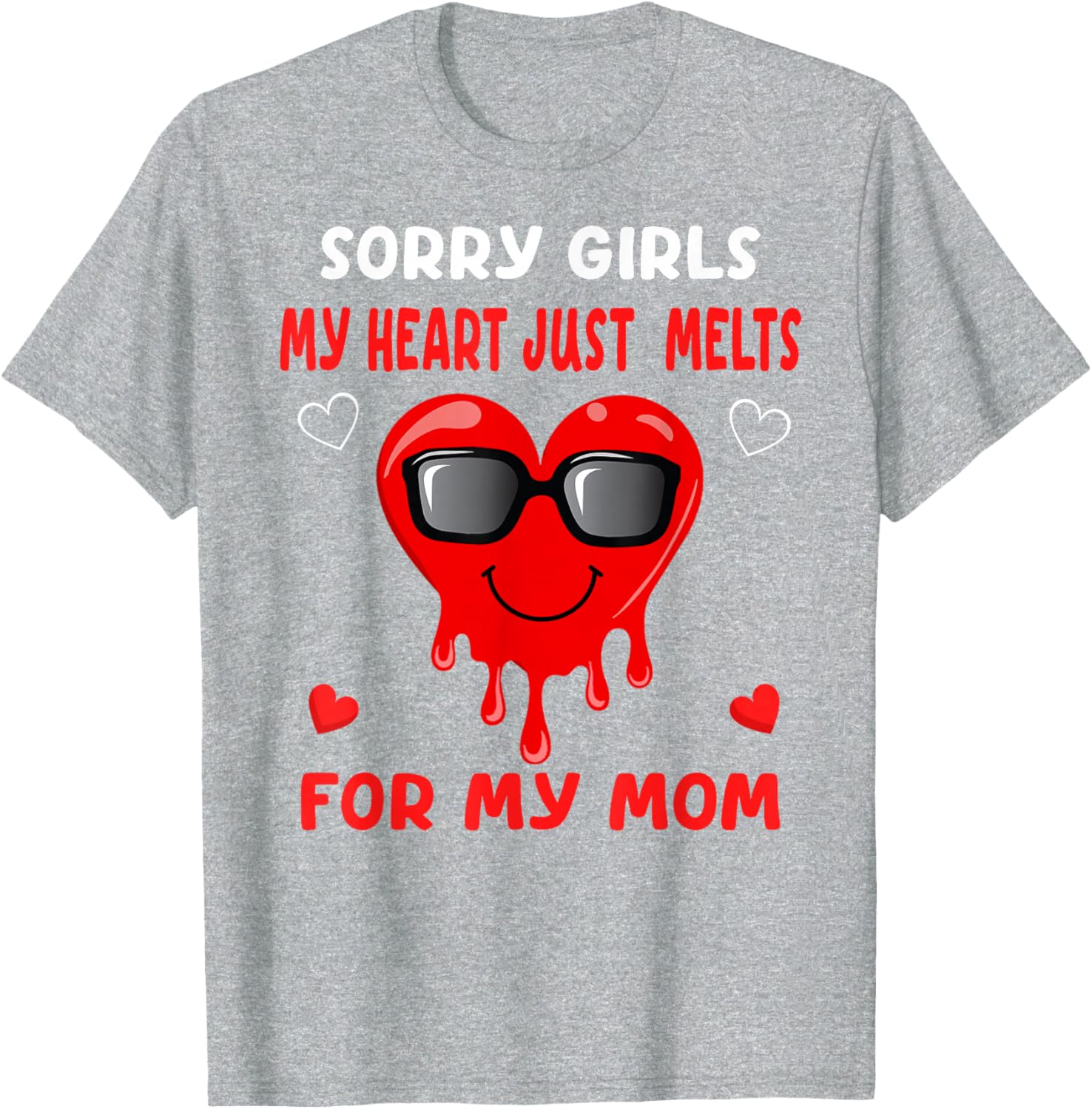 Valentine's Day Boys T-Shirt My Heart Melts for Mom Cute Gift - 12