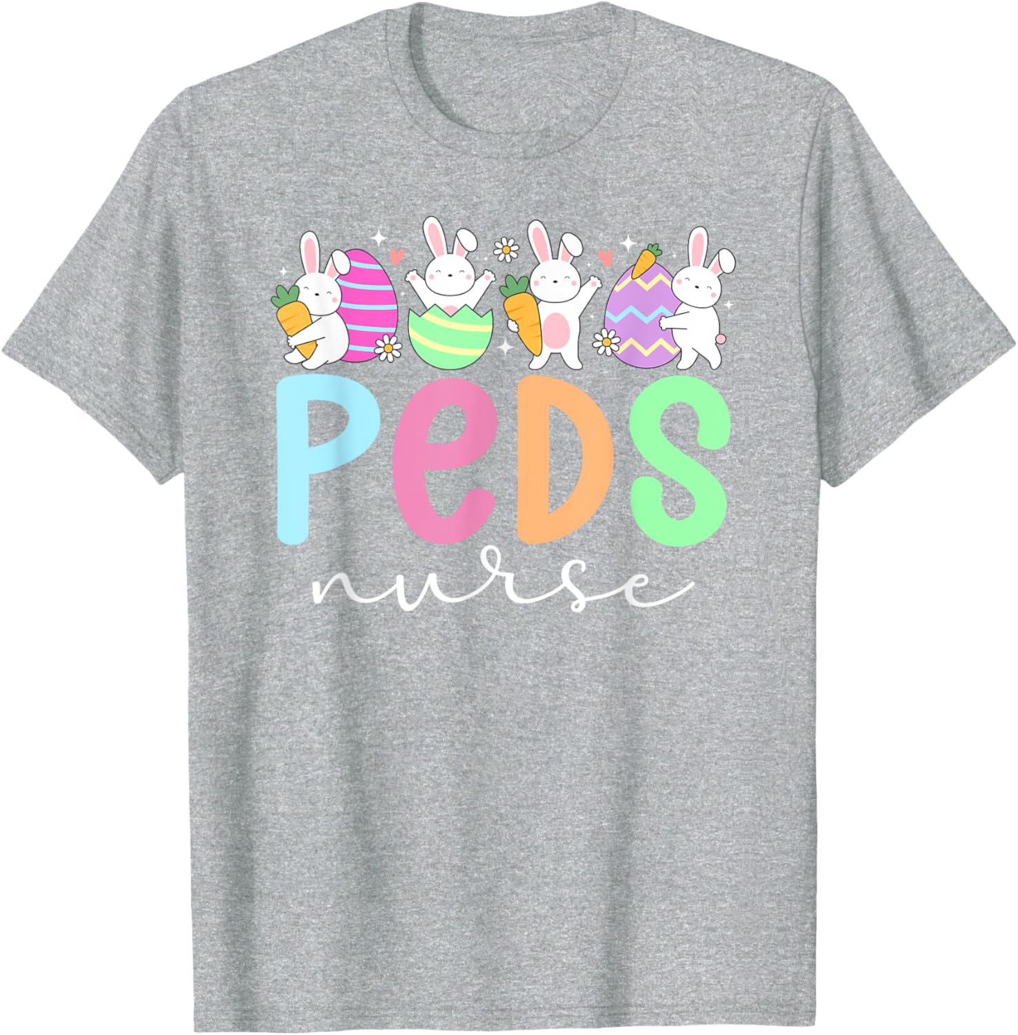 Pediatric Nurse Easter Bunny T-Shirt for Fun Easter Celebrations - 9