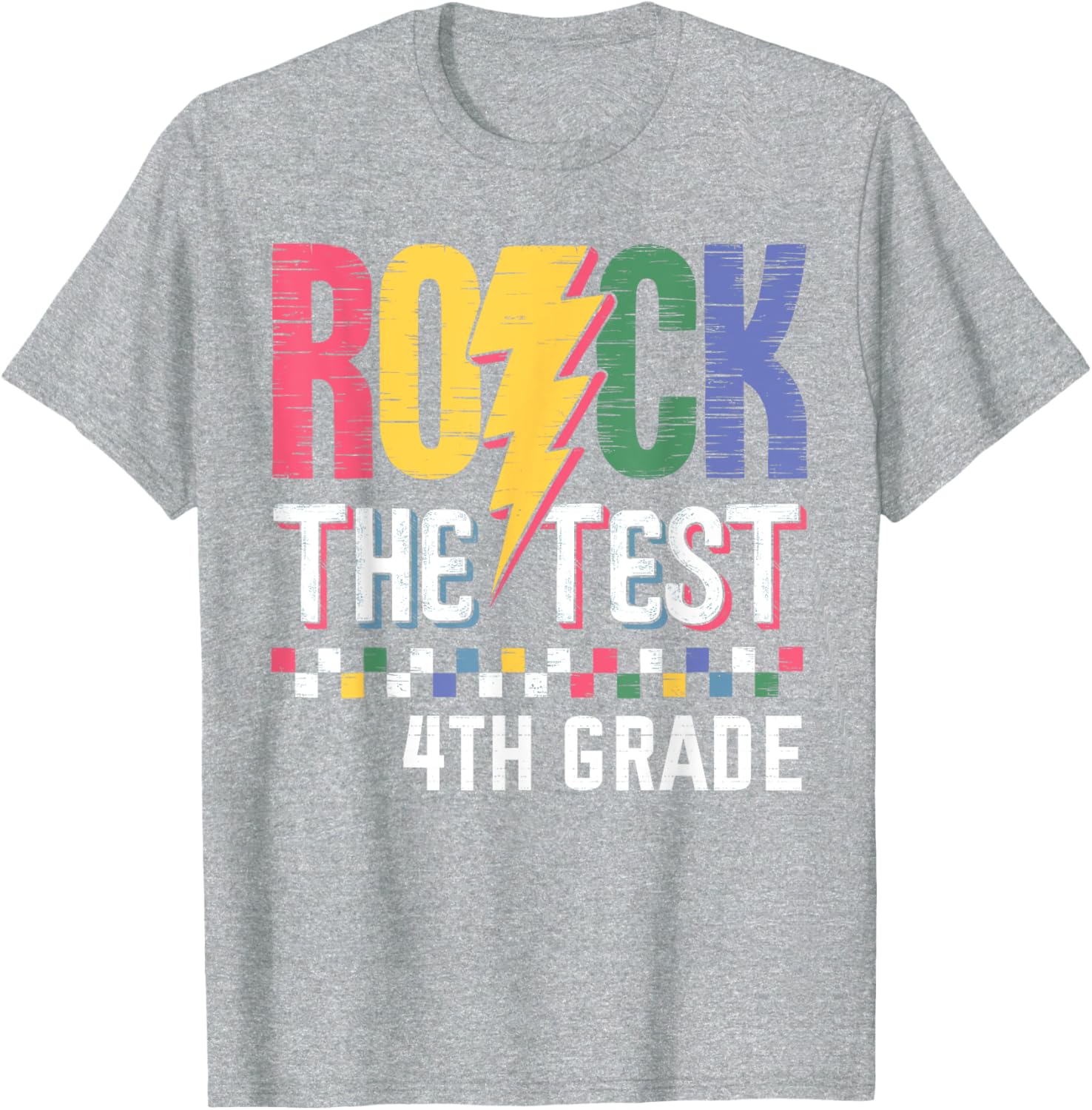 Rock The Test 4th Grade Test Day T-Shirt for Students and Teachers - 3