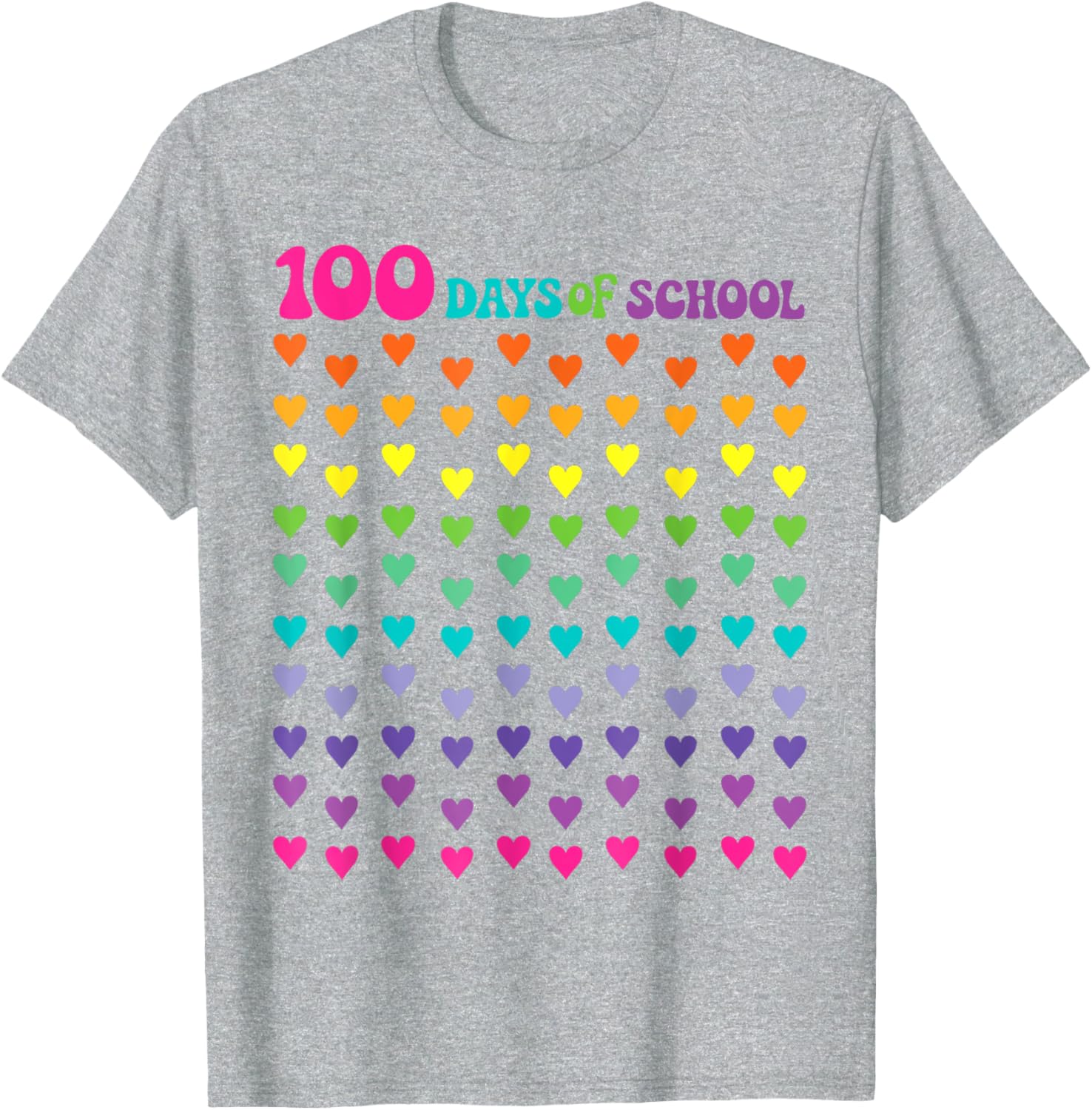 100th Day of School T-Shirt for Kids - Fun Math Numbers Design - 1