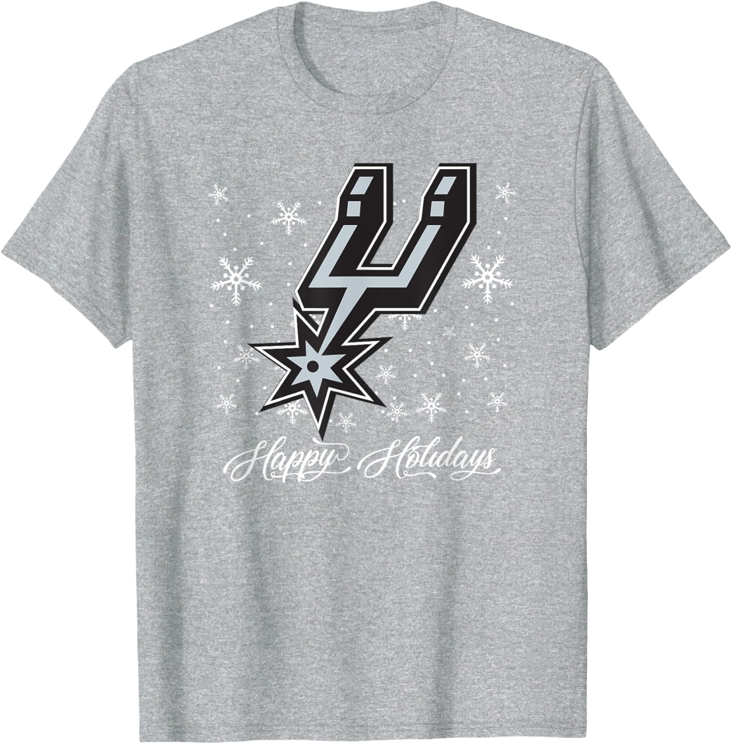 Mens NBA San Antonio Spurs Wintry Wishes T-Shirt for Sports Fans - 1