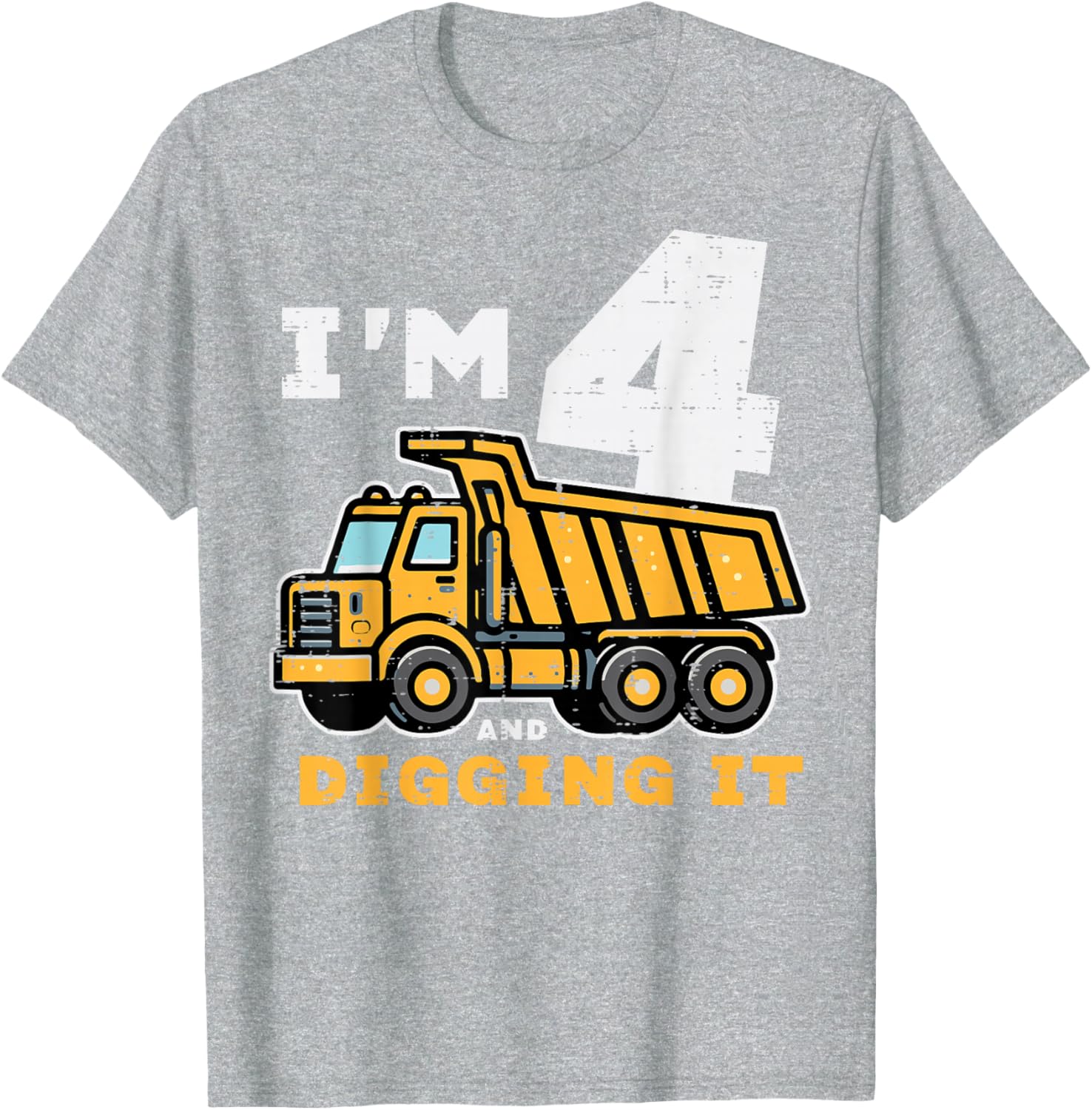 Cute 4th Birthday Dump Truck T-Shirt for Kids - Digging It Design - 6