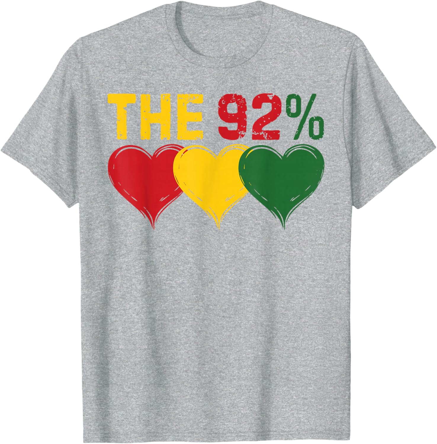 Celebrate Black Women's History Month with the 92% Art Collective Heart T-Shirt - 7
