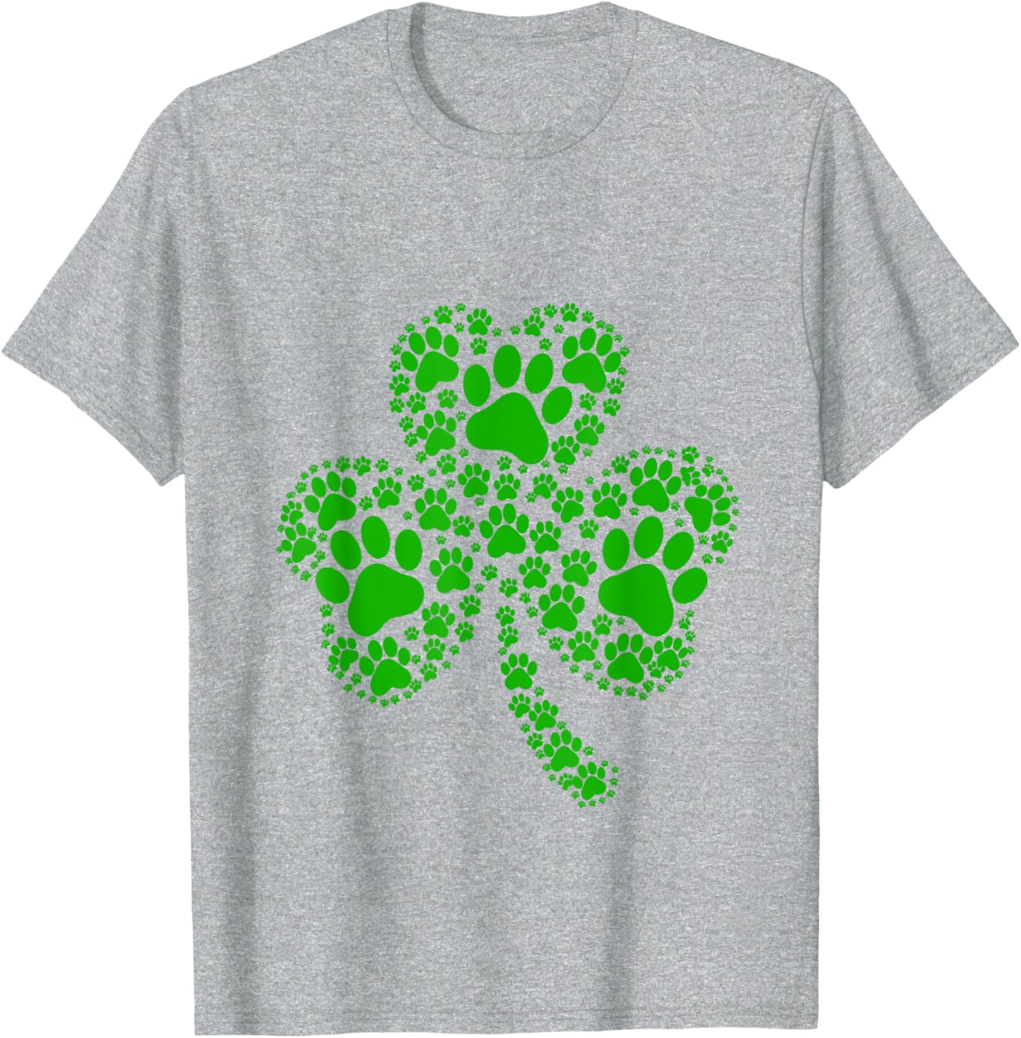 Irish Dog Lover T-Shirt with Shamrock and Paw Print for St Patricks Day - 20