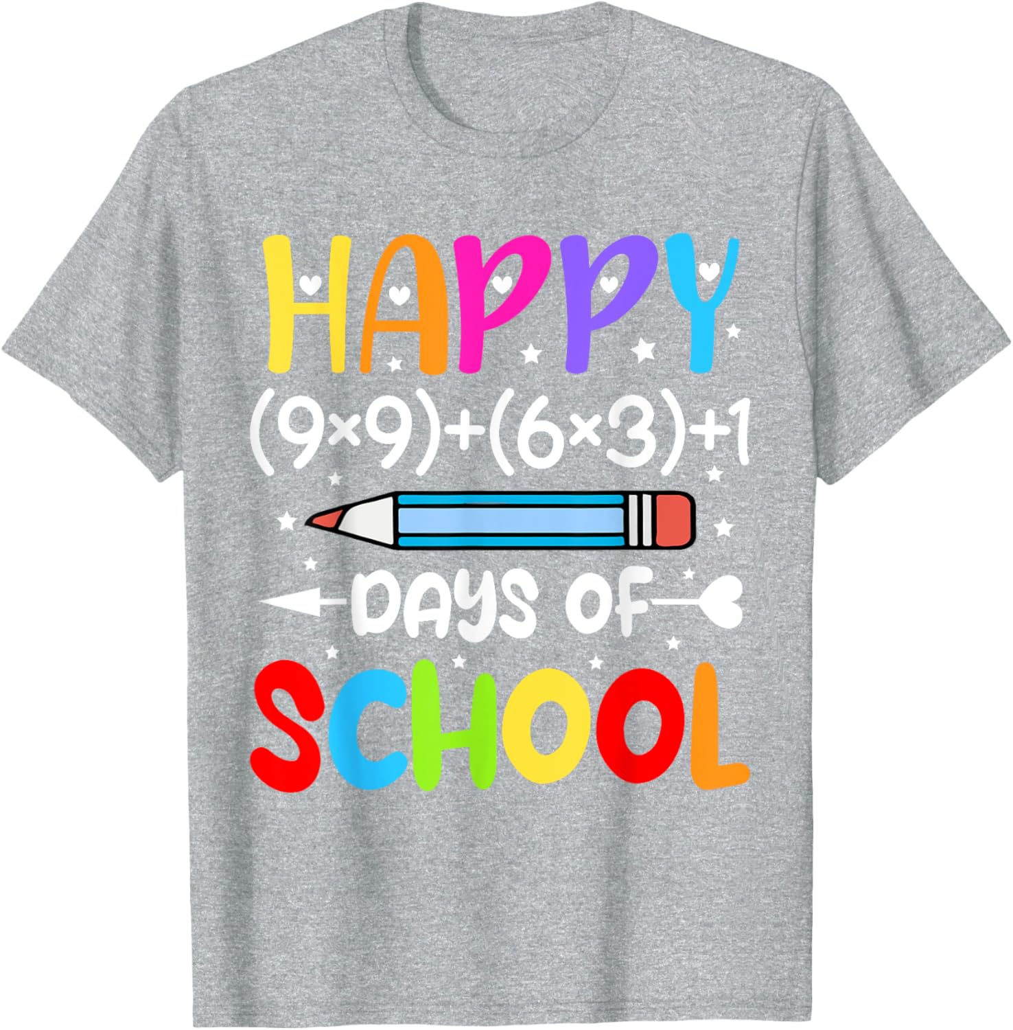 Happy 100th Day of School T-Shirt for Kids Fun Math Teacher Gift - 18