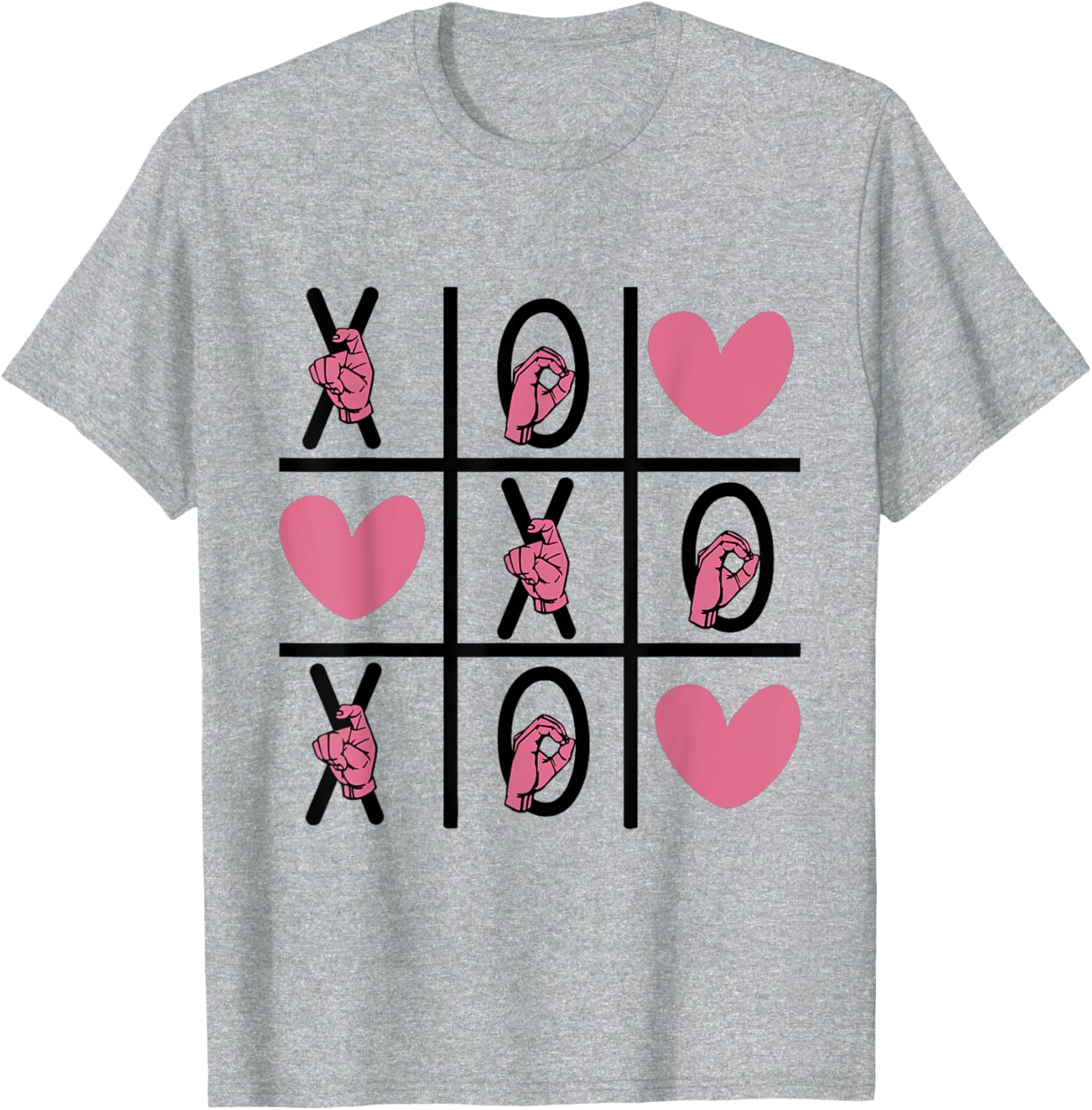 ASL Love Hand Sign Valentine's Day T-Shirt for Deaf Community XOXO - 16
