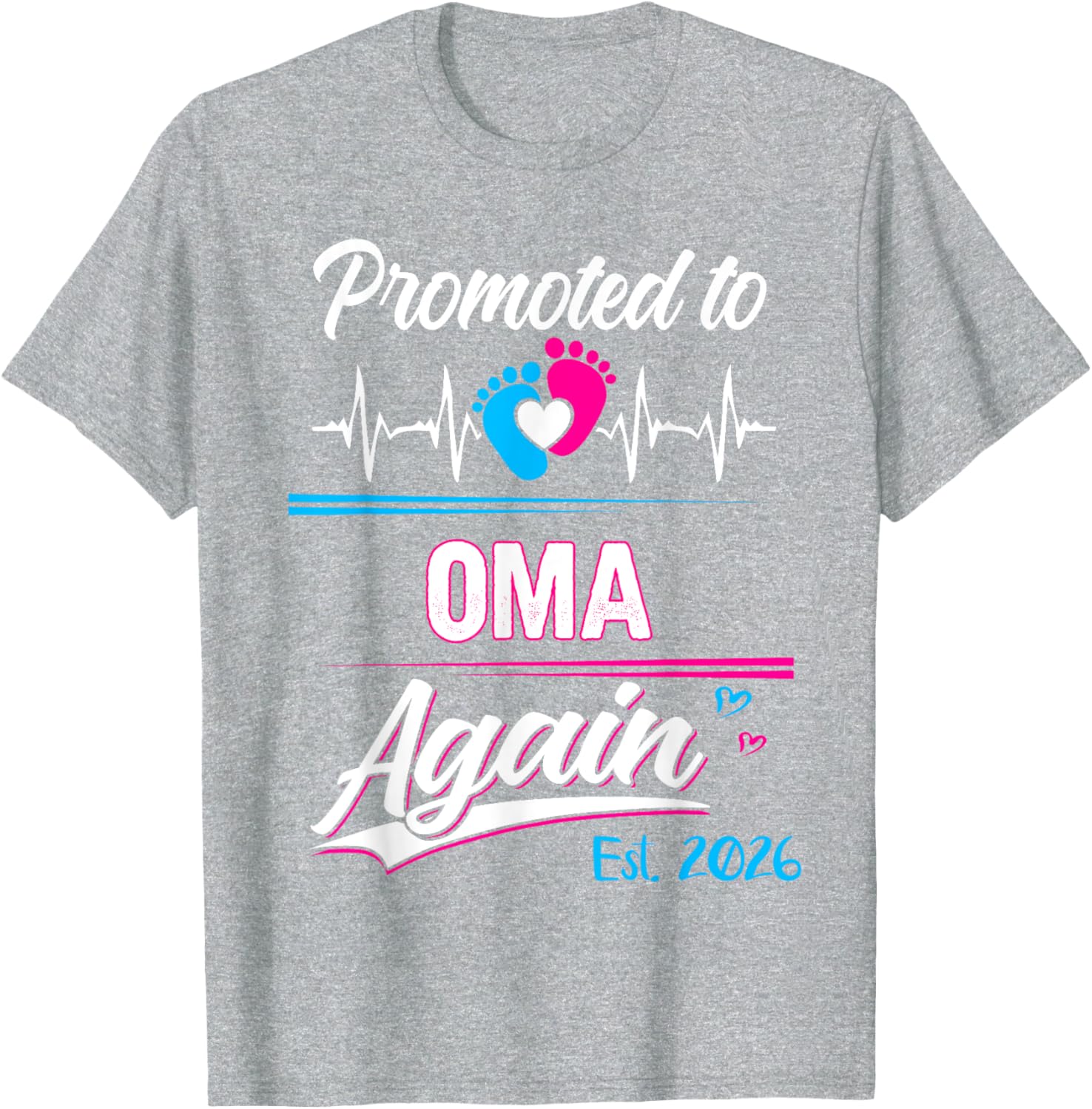 Promoted to Oma Again 2026 Cute Pregnancy Announcement T-Shirt - 4
