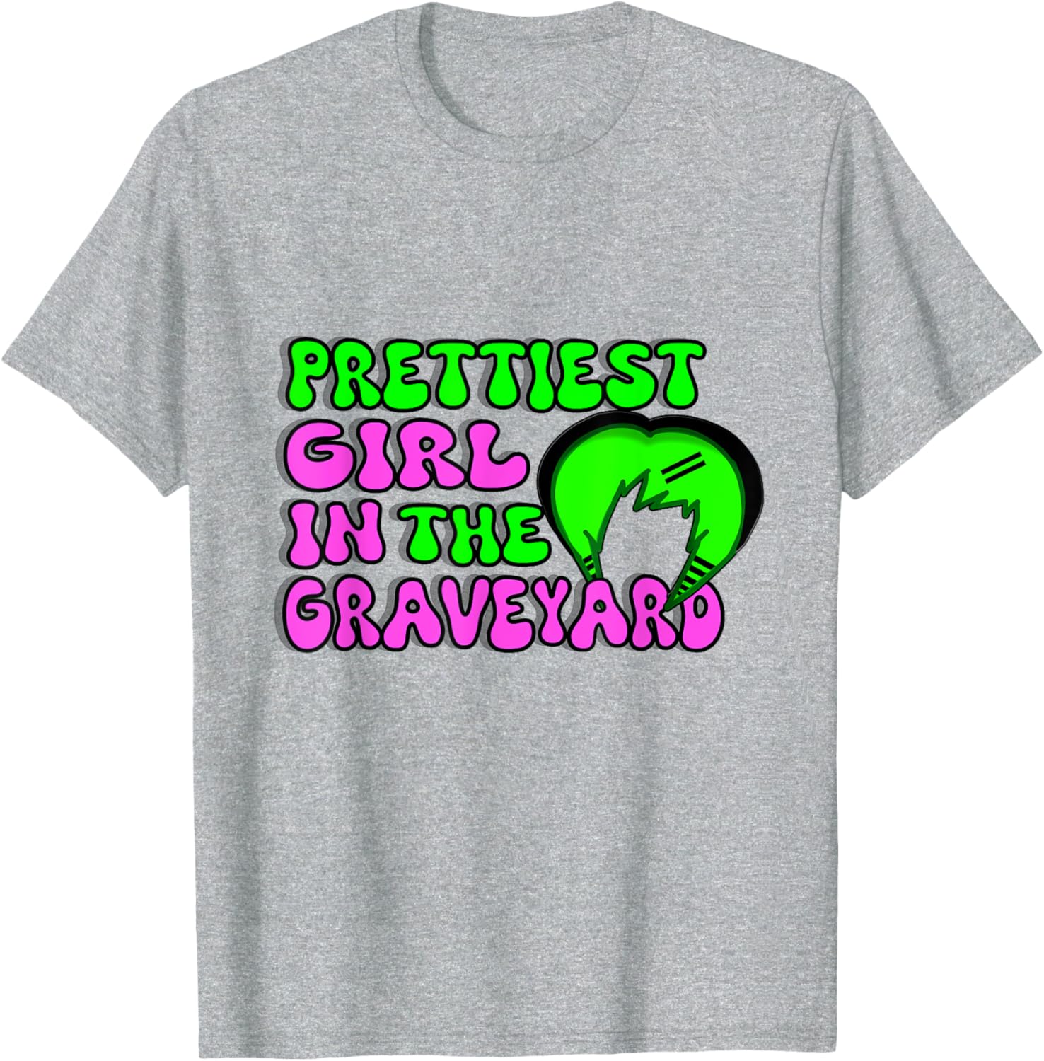 Y2K Emo Girl in Graveyard Scene T-Shirt for Stylish Kids - 15