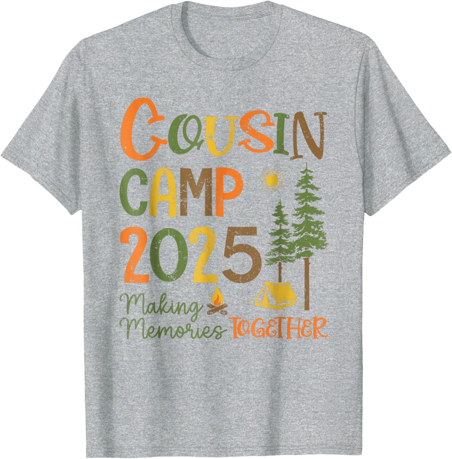 Cousin Camp 2025 Matching T-Shirts for Family Fun and Memories - 25