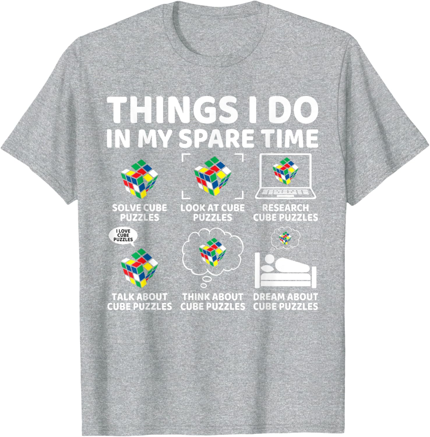 Funny Cube Puzzle Speed Cubing T-Shirt for Puzzle Lovers and Fans - 25