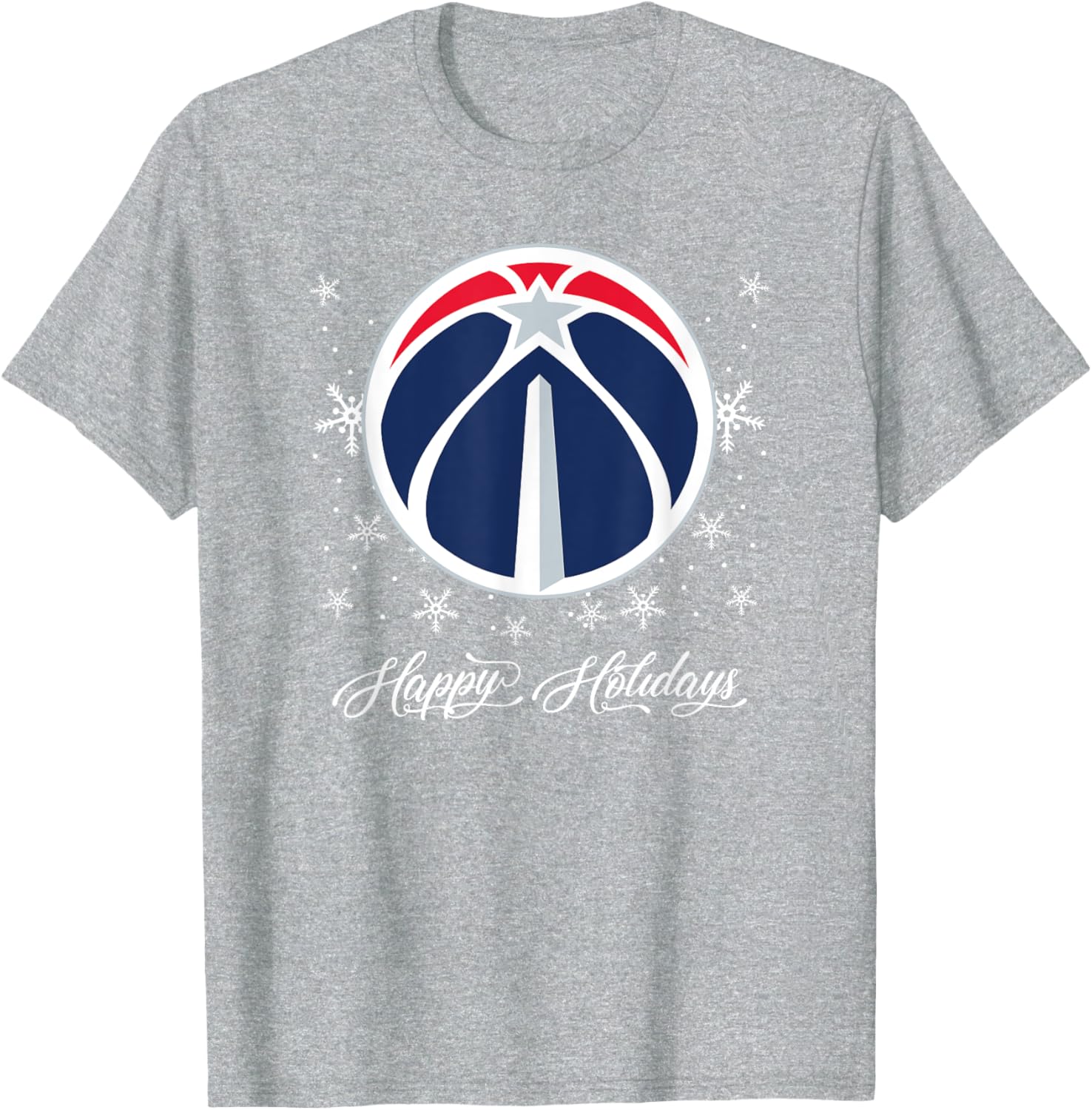 Men's NBA Washington Wizards Wintry Wishes T-Shirt for Sports Fans - 1
