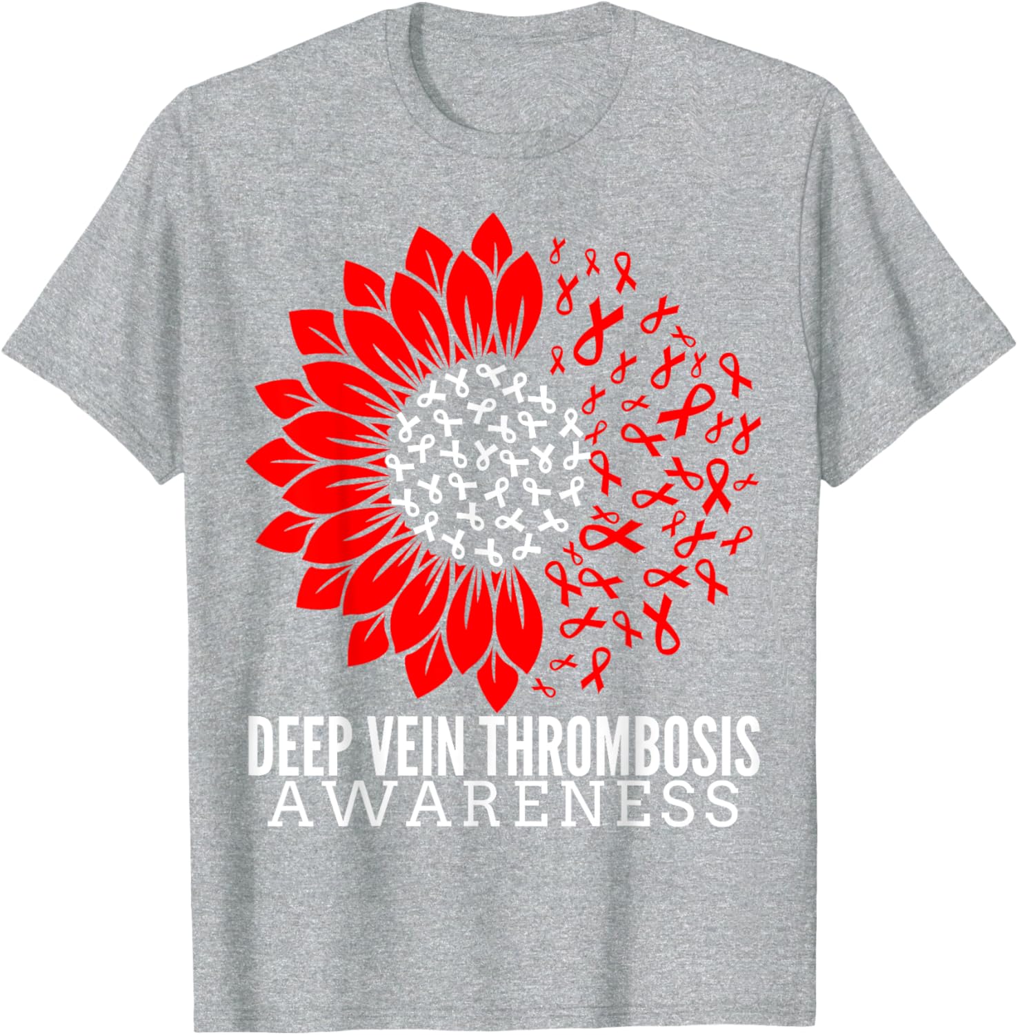 DVT Fighter Sunflower Ribbon T-Shirt for Deep Vein Thrombosis Awareness - 17