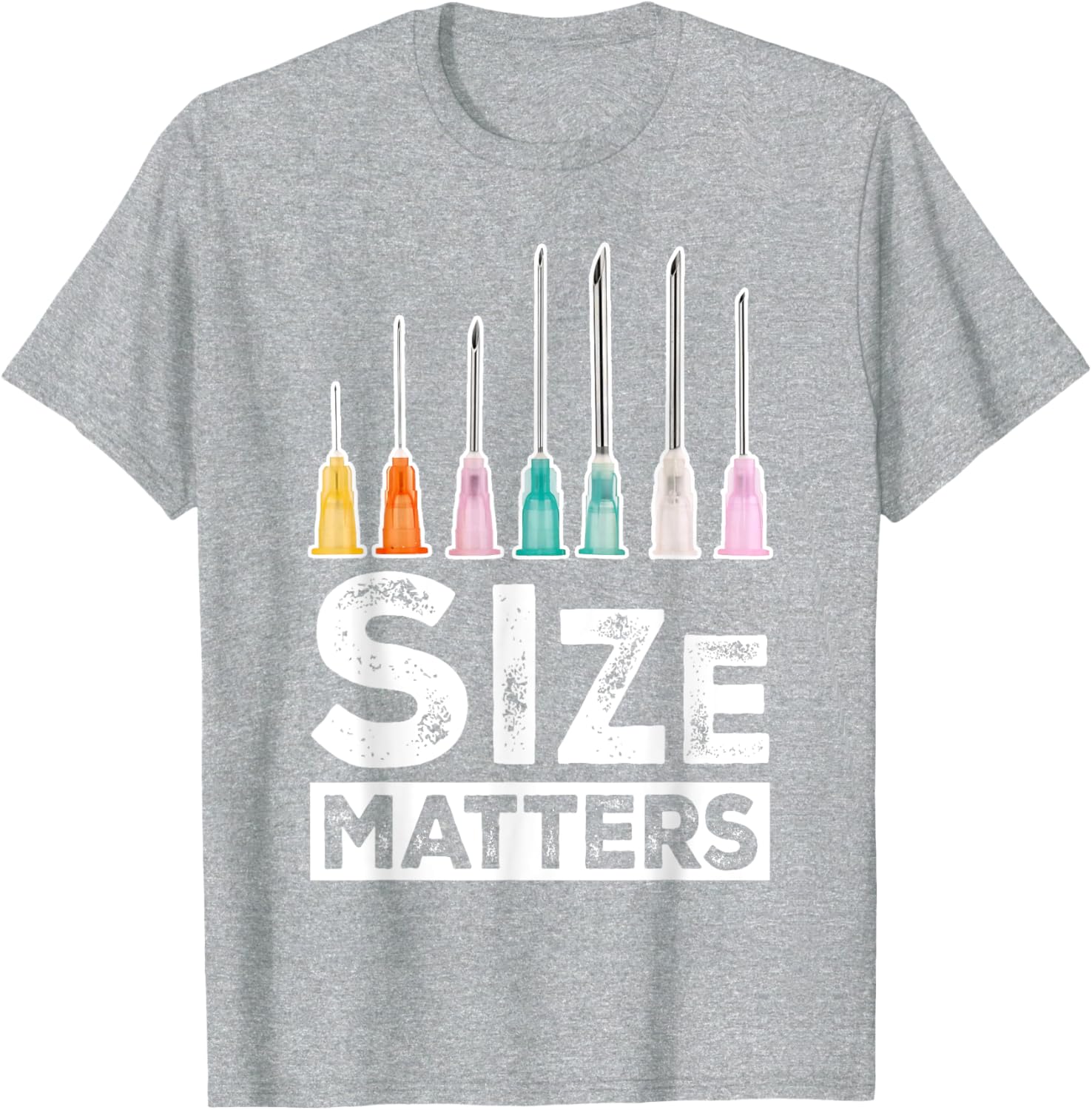 Size Matters Nurse Hypodermic Needle T-Shirt Fun Medical Apparel - 16