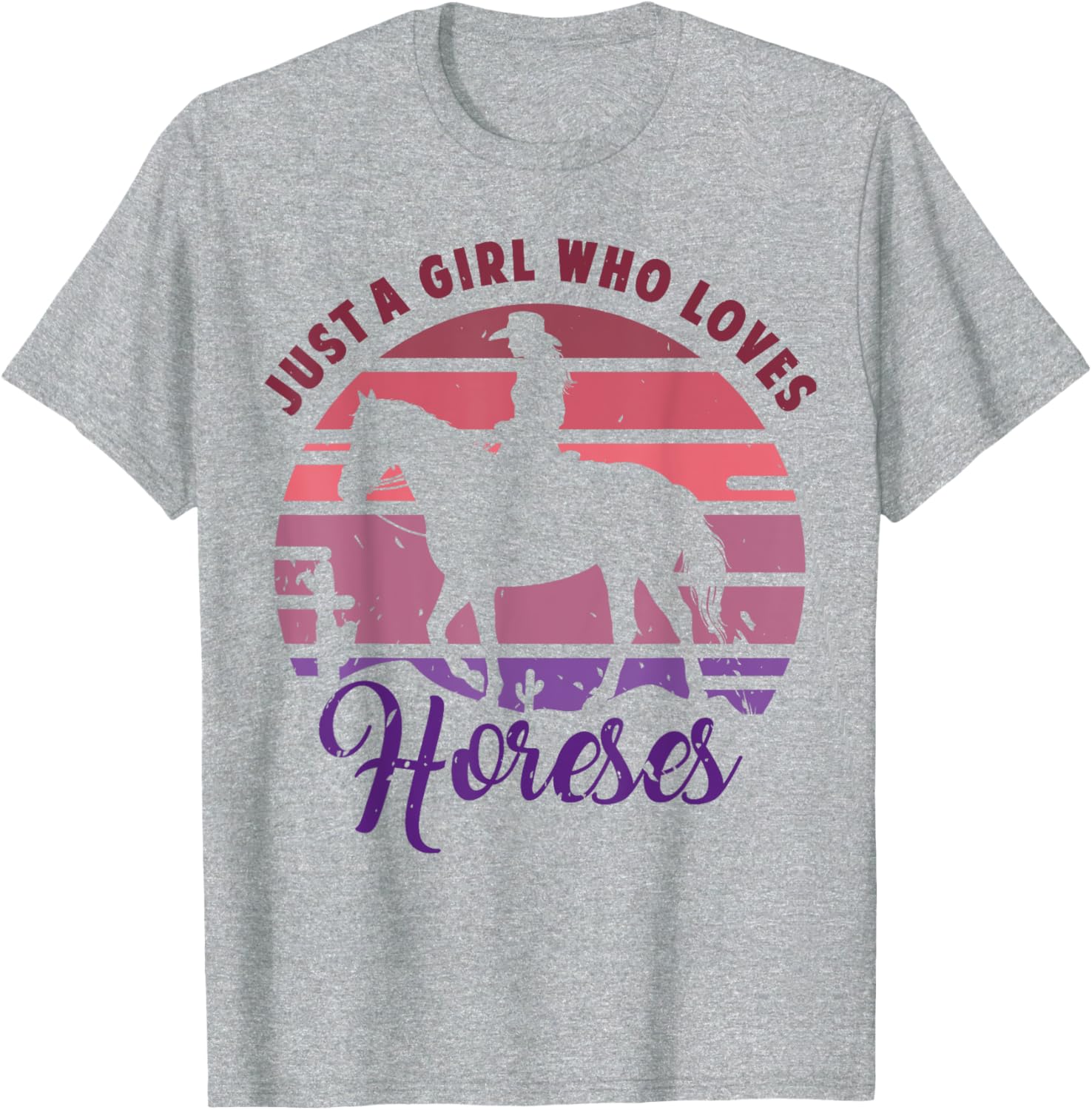 Just A Girl Who Loves Horses T-Shirt for Girls Who Love Horseback Riding - 28