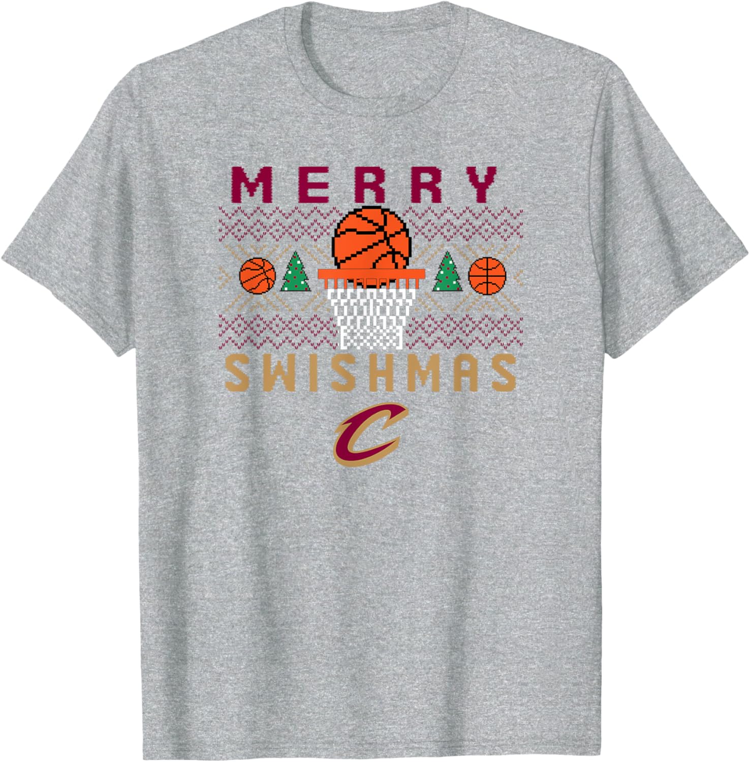 Cleveland Cavaliers Merry Swishmas T-Shirt for Men - Perfect for Fans - 4